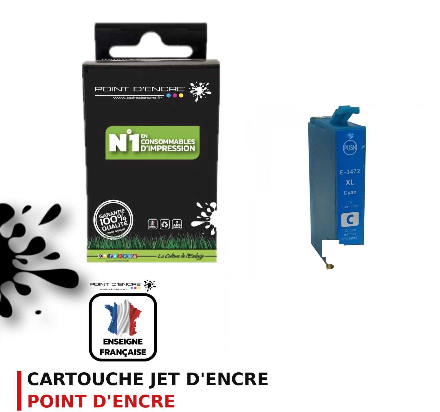 Cartouche d'encre POINT D'ENCRE Epson 34XL — CYAN