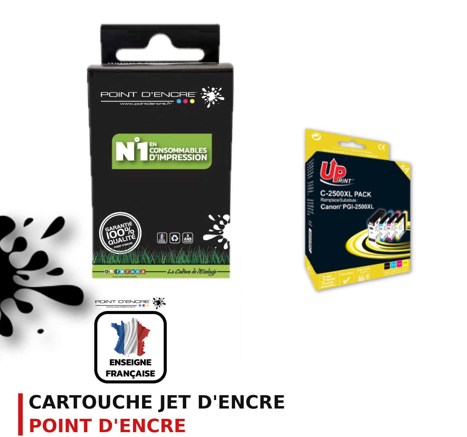 Cartouche d'encre POINT D'ENCRE Canon PGI2500XL — COULEUR