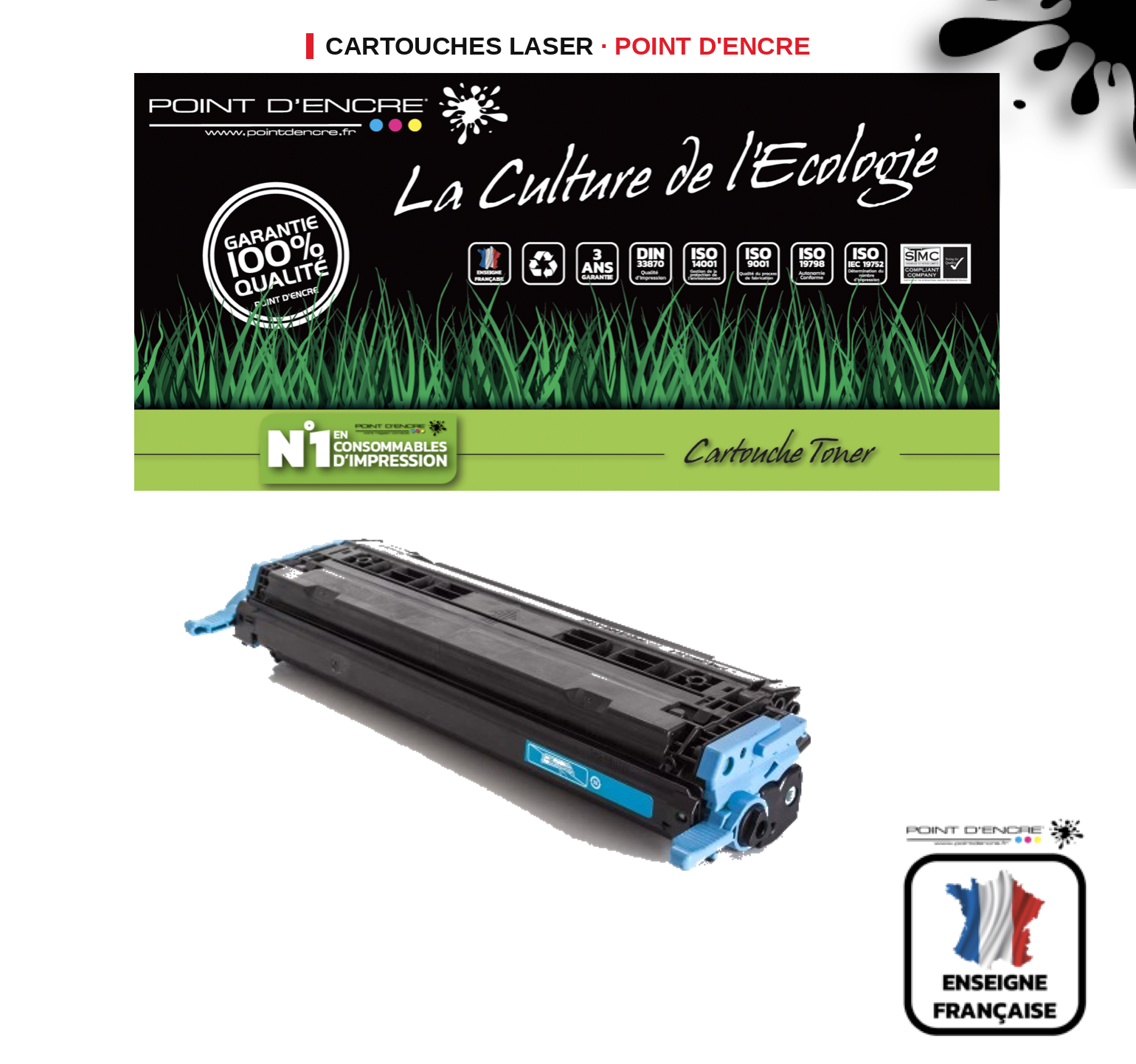 Cartouche laser POINT D'ENCRE  124A — CYAN