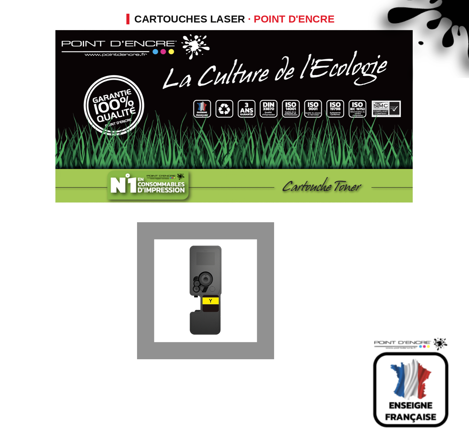 Cartouche laser POINT D'ENCRE Kyocera TK5450 — JAUNE
