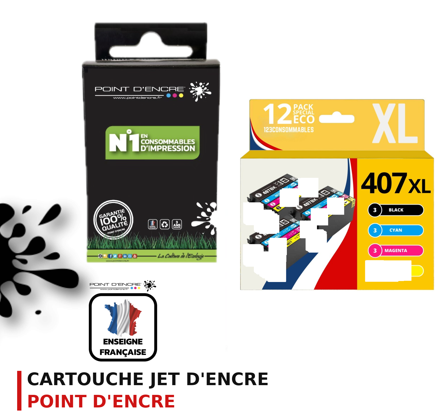 Cartouche d'encre POINT D'ENCRE Epson 407XL — PACK