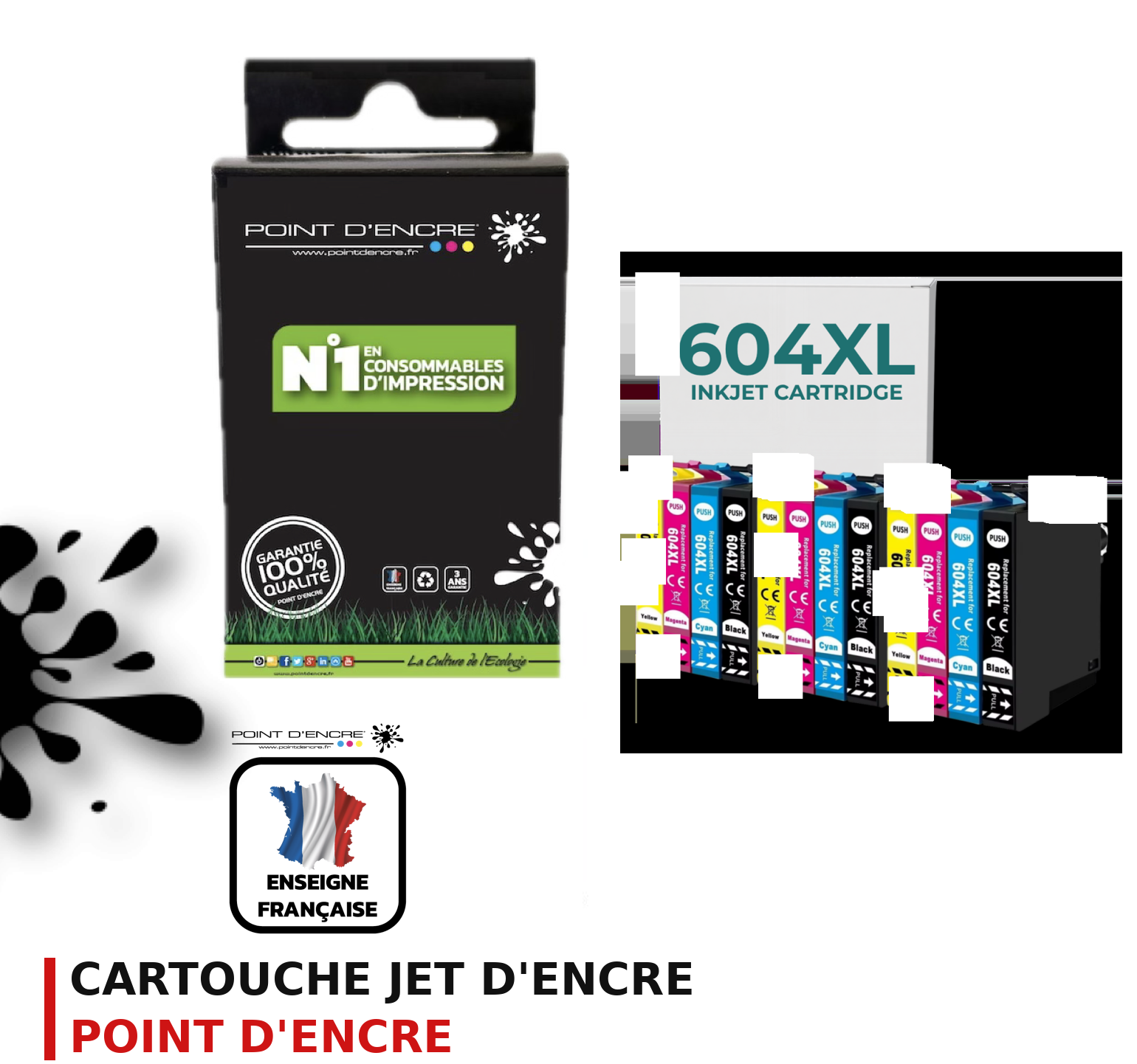 Cartouche d'encre POINT D'ENCRE Epson 604 — PACK