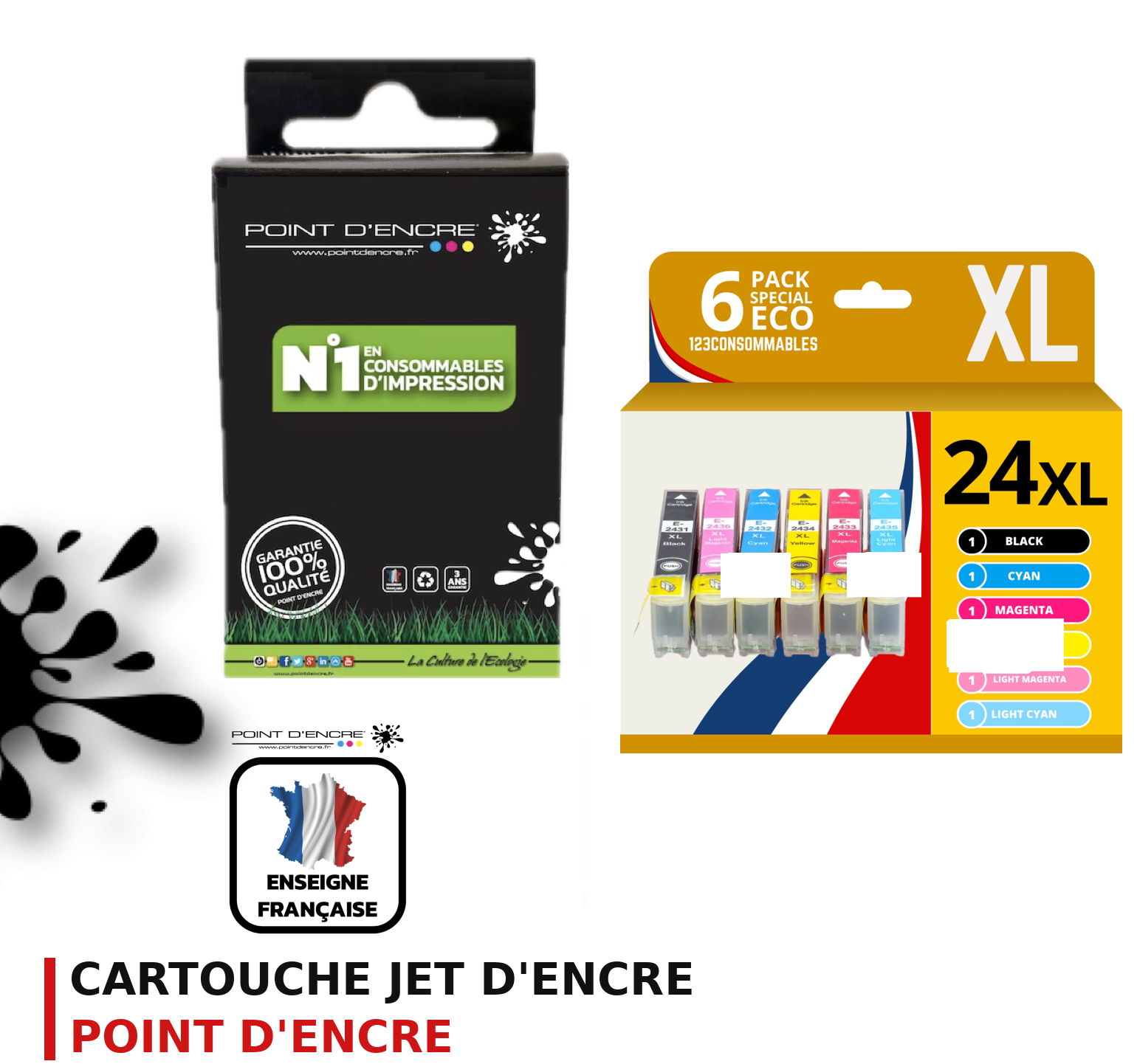 Cartouche d'encre POINT D'ENCRE Epson 24XL — PACK