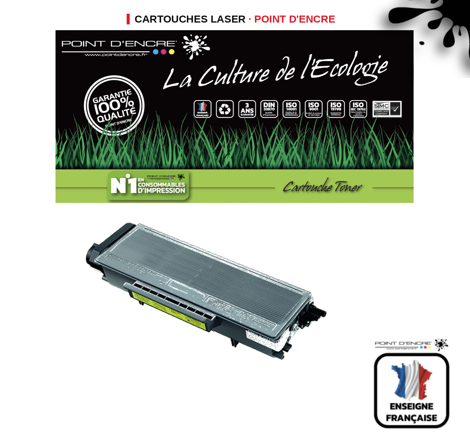 Cartouche laser POINT D'ENCRE Brother 3280 — NOIR