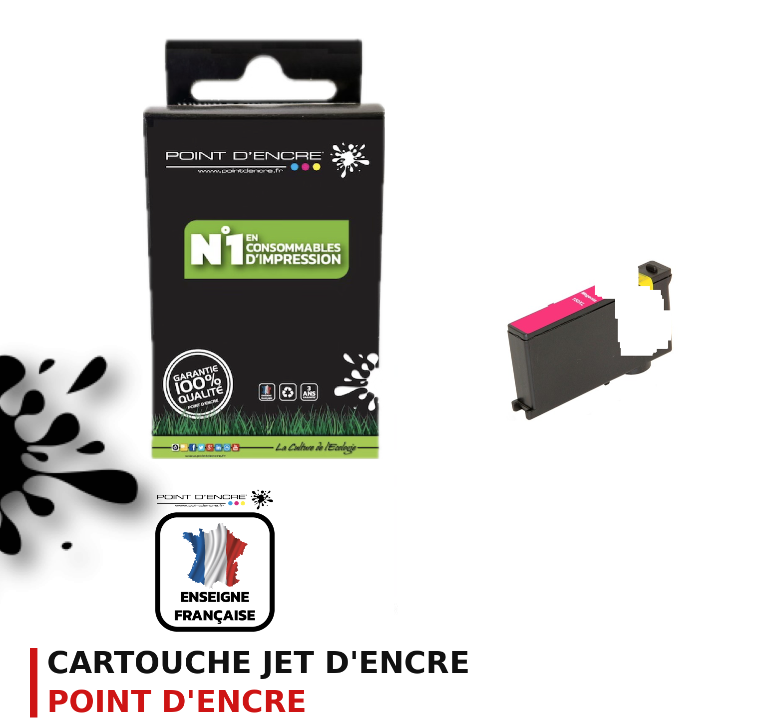 Cartouche d'encre POINT D'ENCRE Lexmark 150XL — MAGENTA