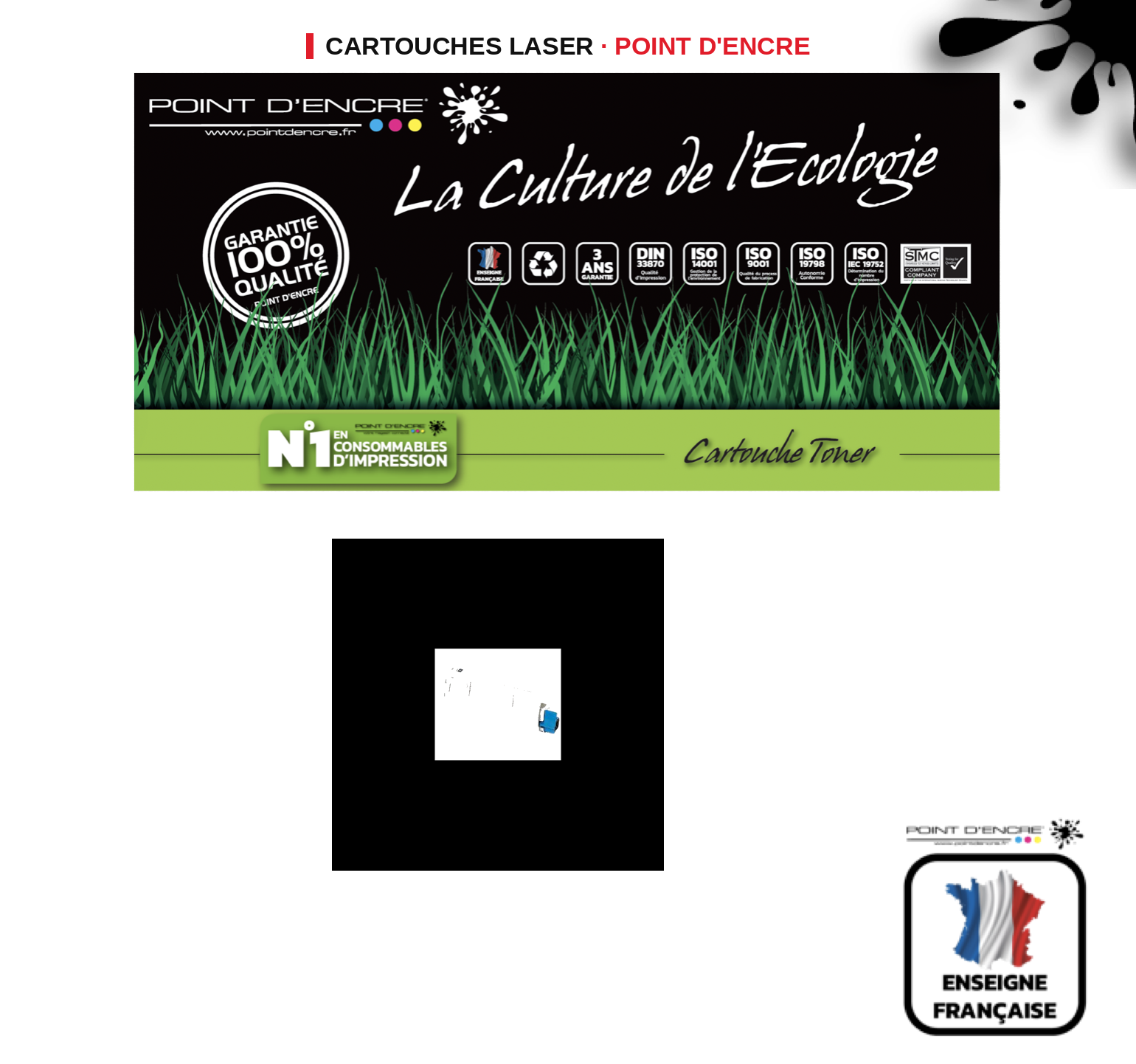 Cartouche laser POINT D'ENCRE Oki C801DN — NOIR