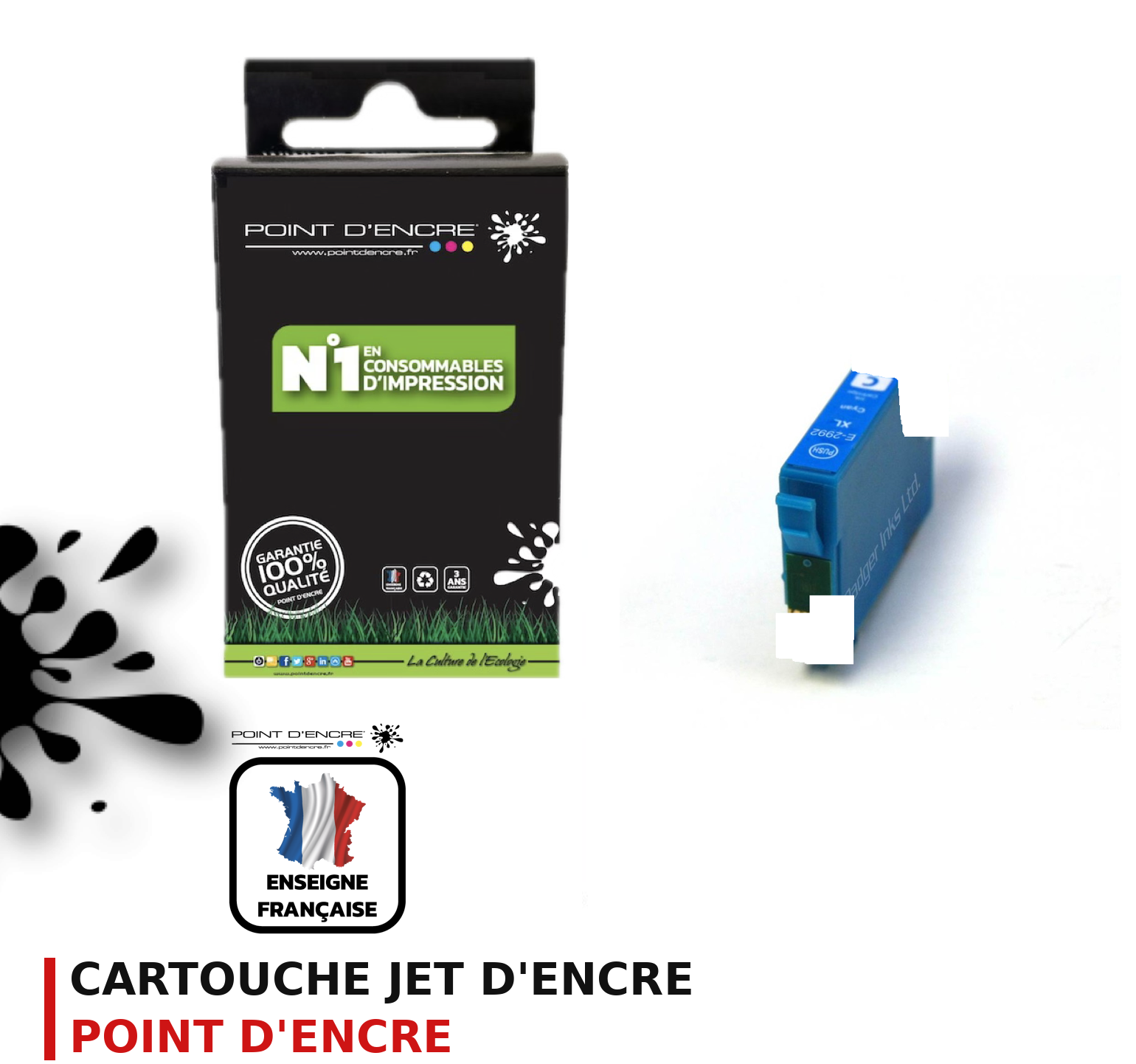 Cartouche d'encre POINT D'ENCRE Epson T29XL — CYAN