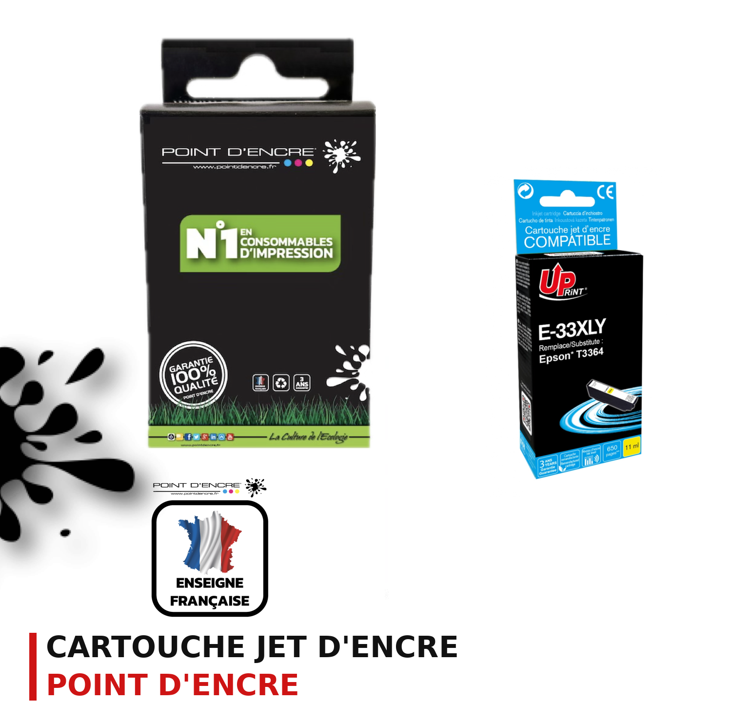Cartouche d'encre POINT D'ENCRE Epson 33XL — JAUNE
