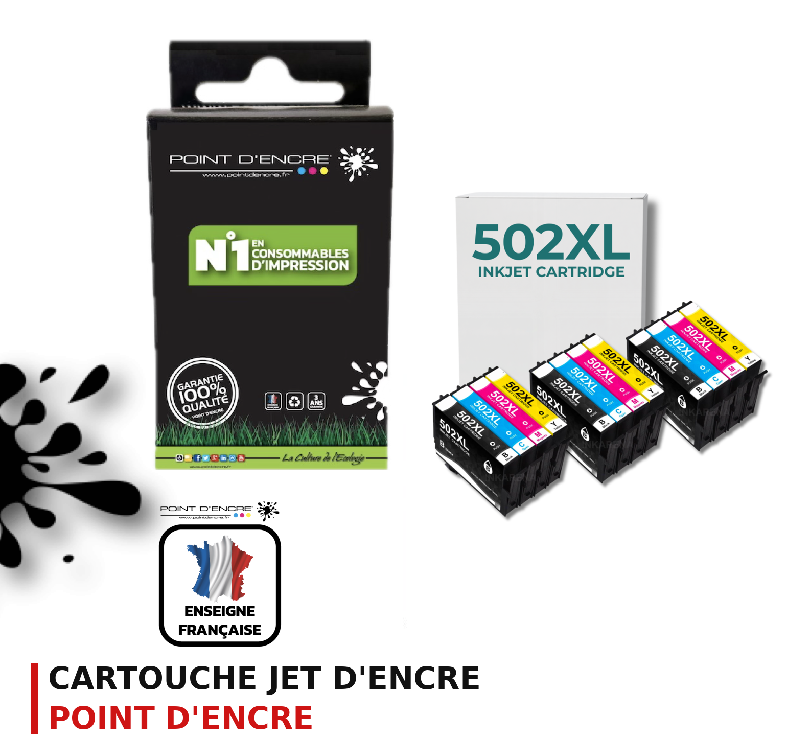 Cartouche d'encre POINT D'ENCRE Epson 502XL — PACK