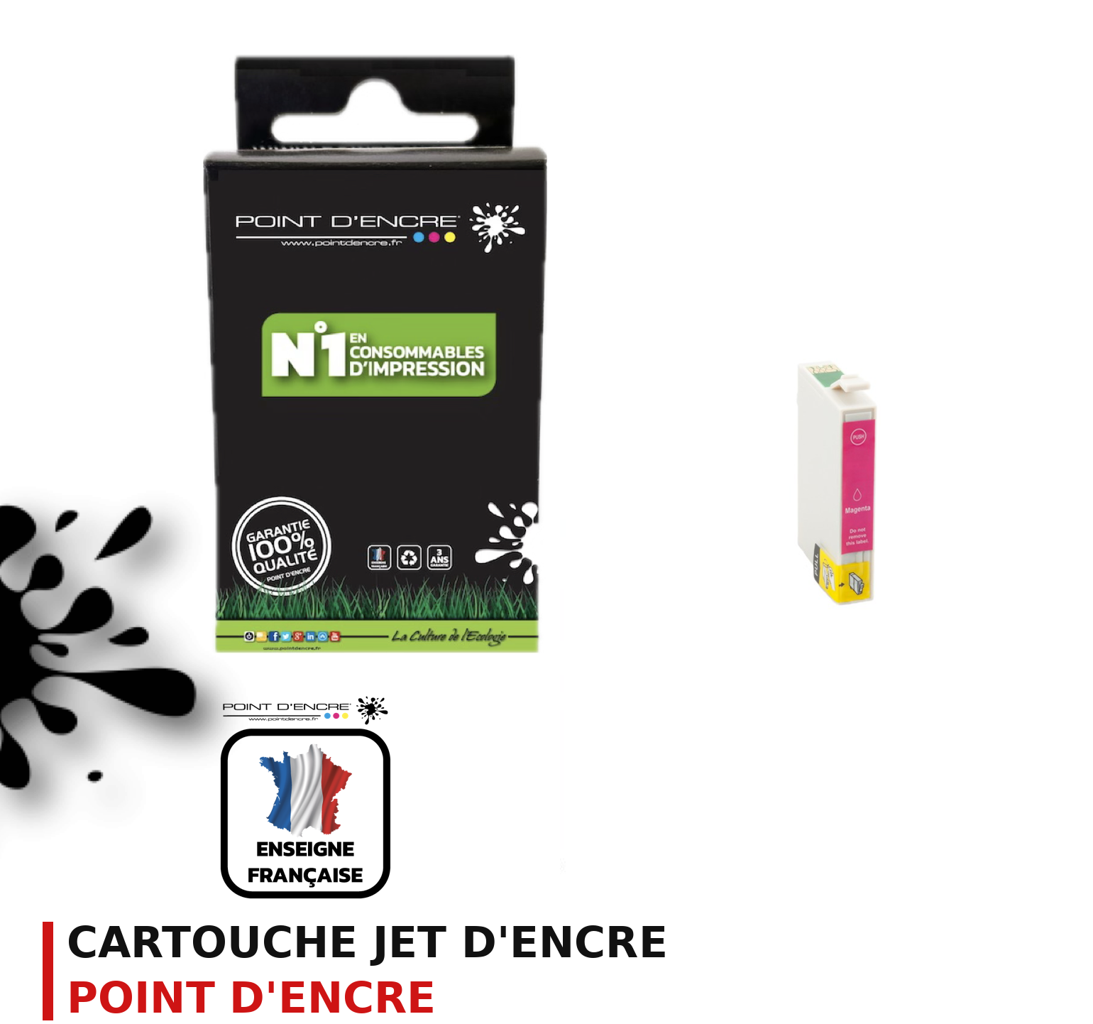 Cartouche d'encre POINT D'ENCRE Epson T0443 — MAGENTA