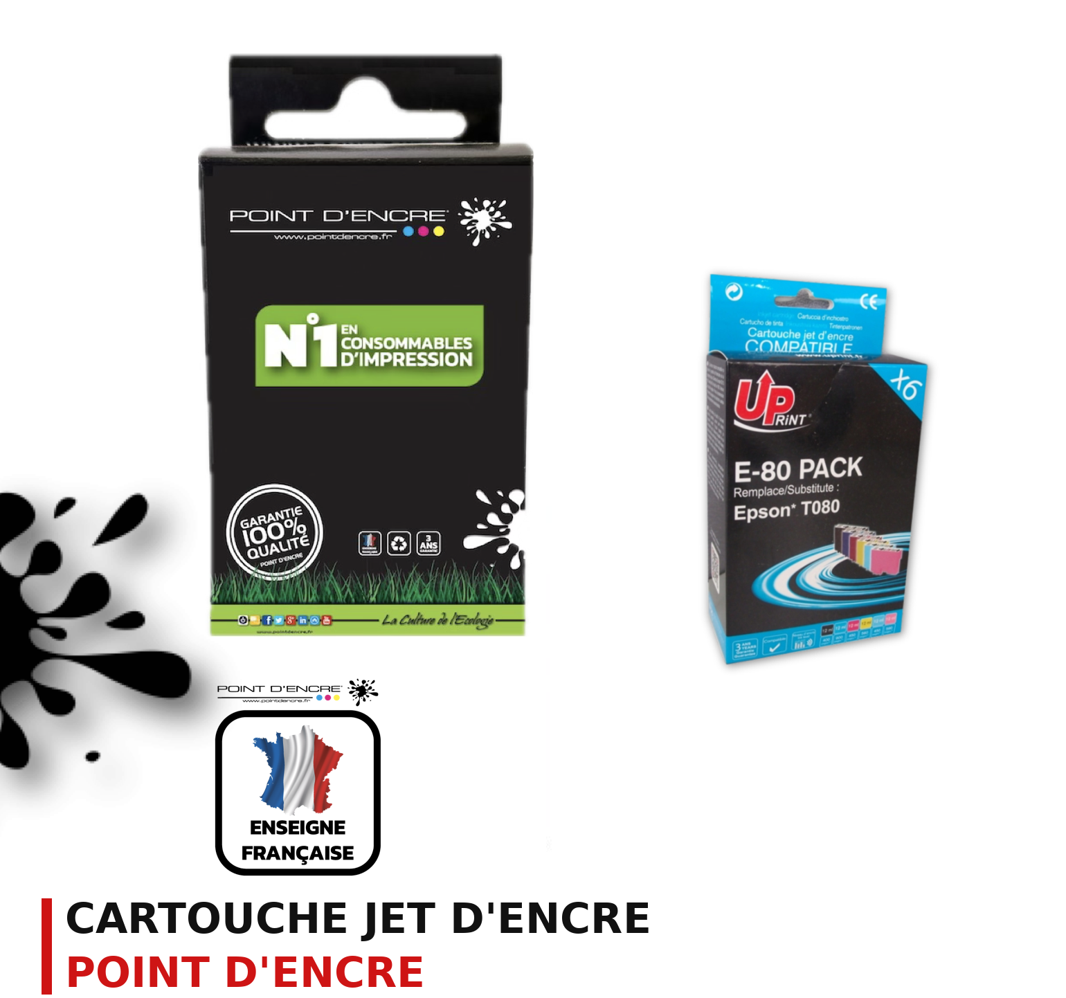 Cartouche d'encre POINT D'ENCRE Epson T0807 — PACK