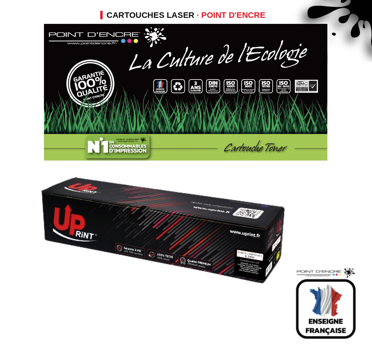 Cartouche laser POINT D'ENCRE Brother 245 — JAUNE