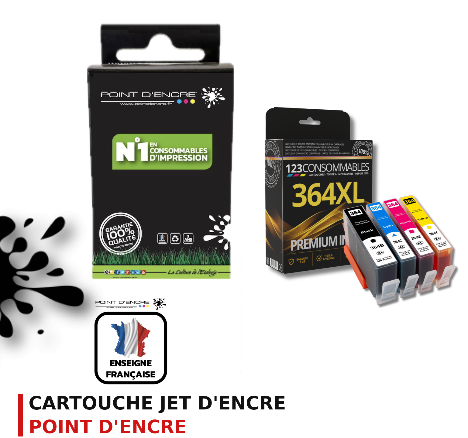 Cartouche d'encre POINT D'ENCRE Hp 364 — PACK