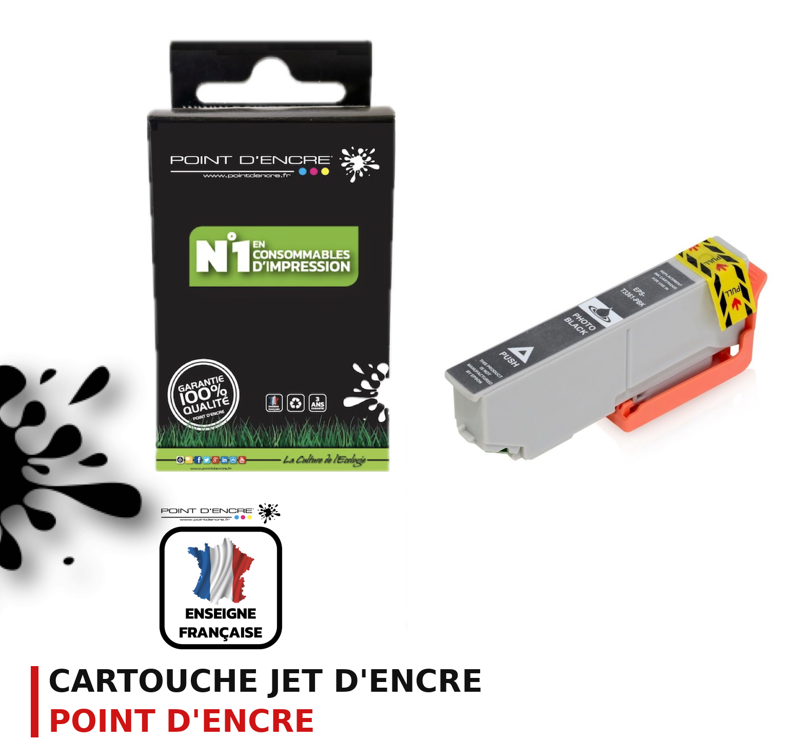 Cartouche d'encre POINT D'ENCRE Epson T33XL — NOIR