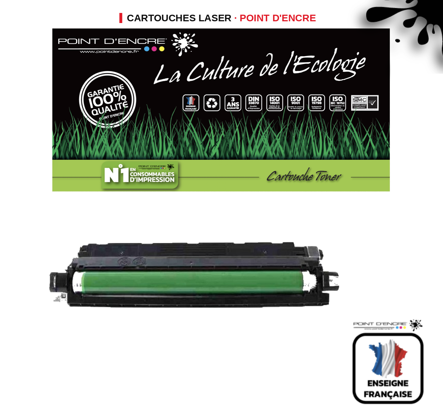 Tambour POINT D'ENCRE Xerox 6600 — JAUNE