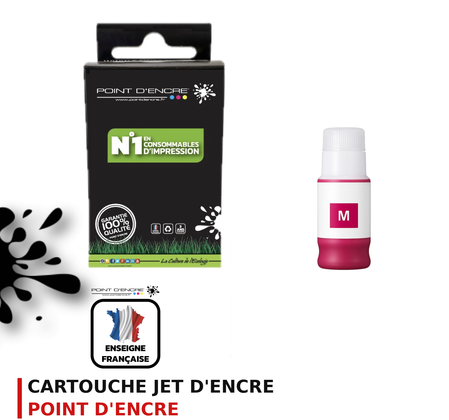 Cartouche d'encre POINT D'ENCRE Canon PFI050 — MAGENTA