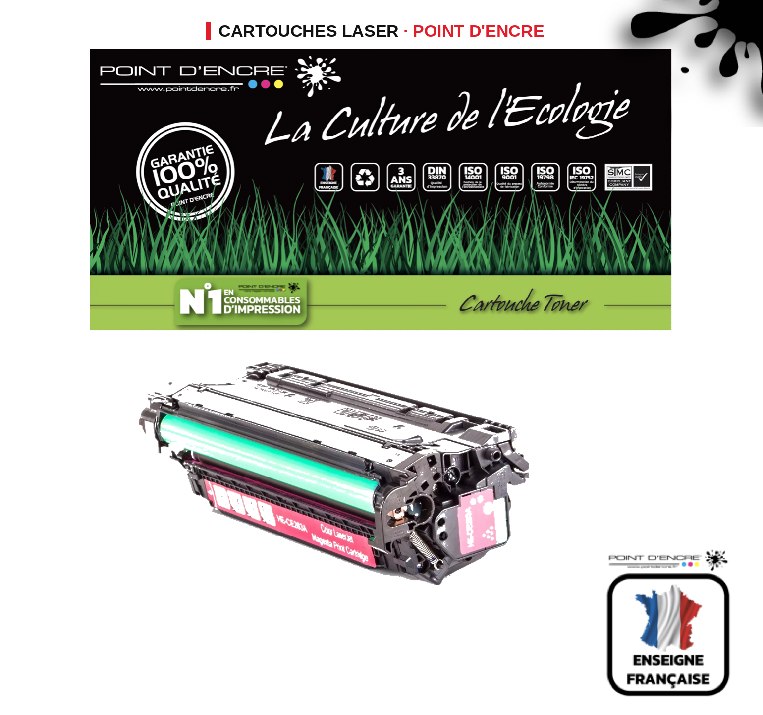 Cartouche laser POINT D'ENCRE  648A — MAGENTA