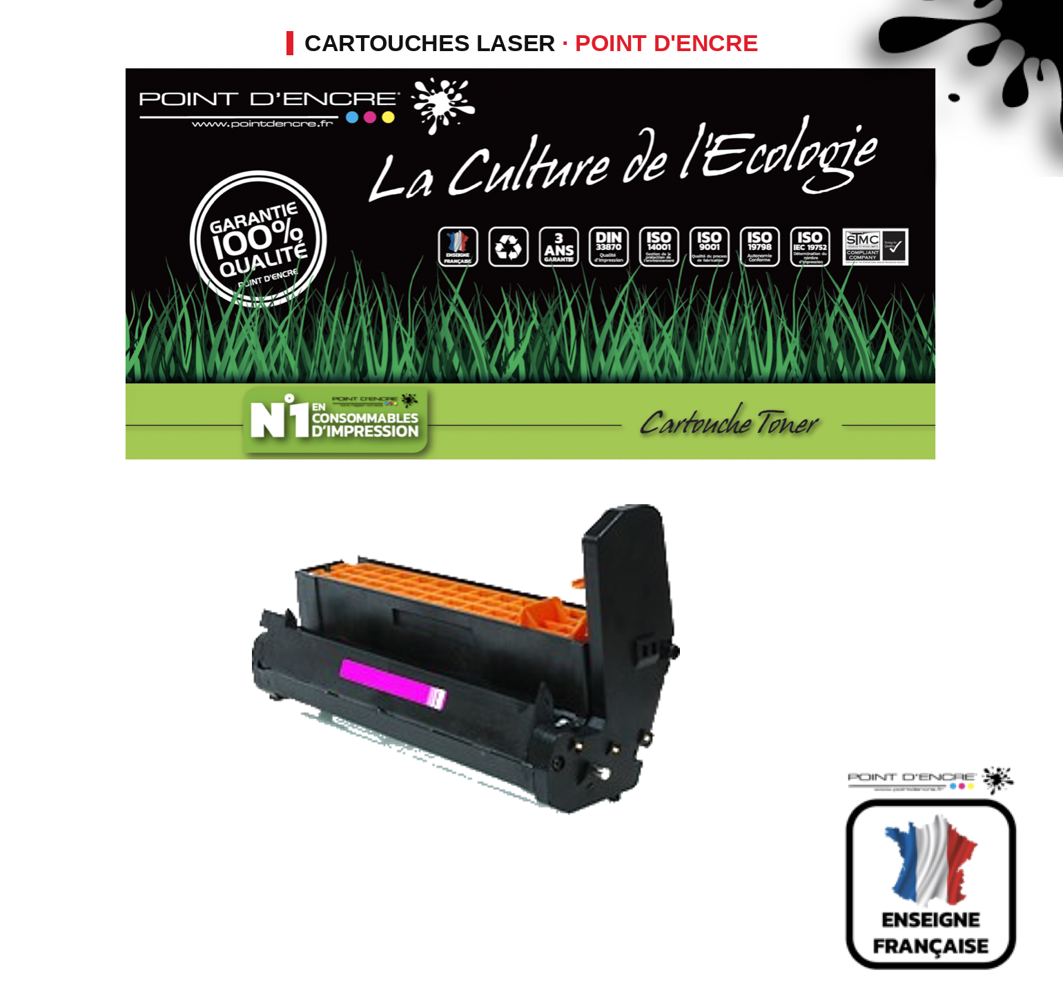 Tambour POINT D'ENCRE Oki C710 — MAGENTA