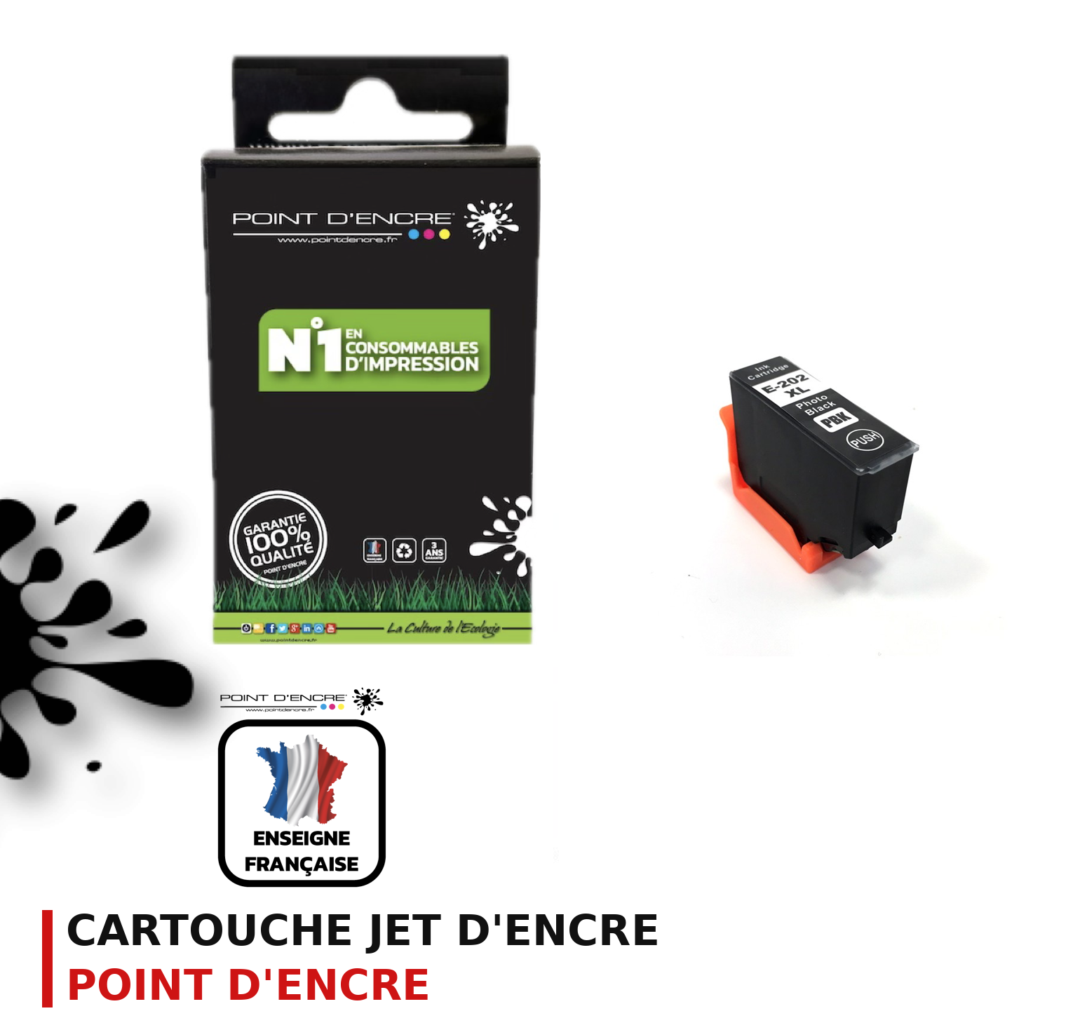 Cartouche d'encre POINT D'ENCRE Epson 202 — NOIR