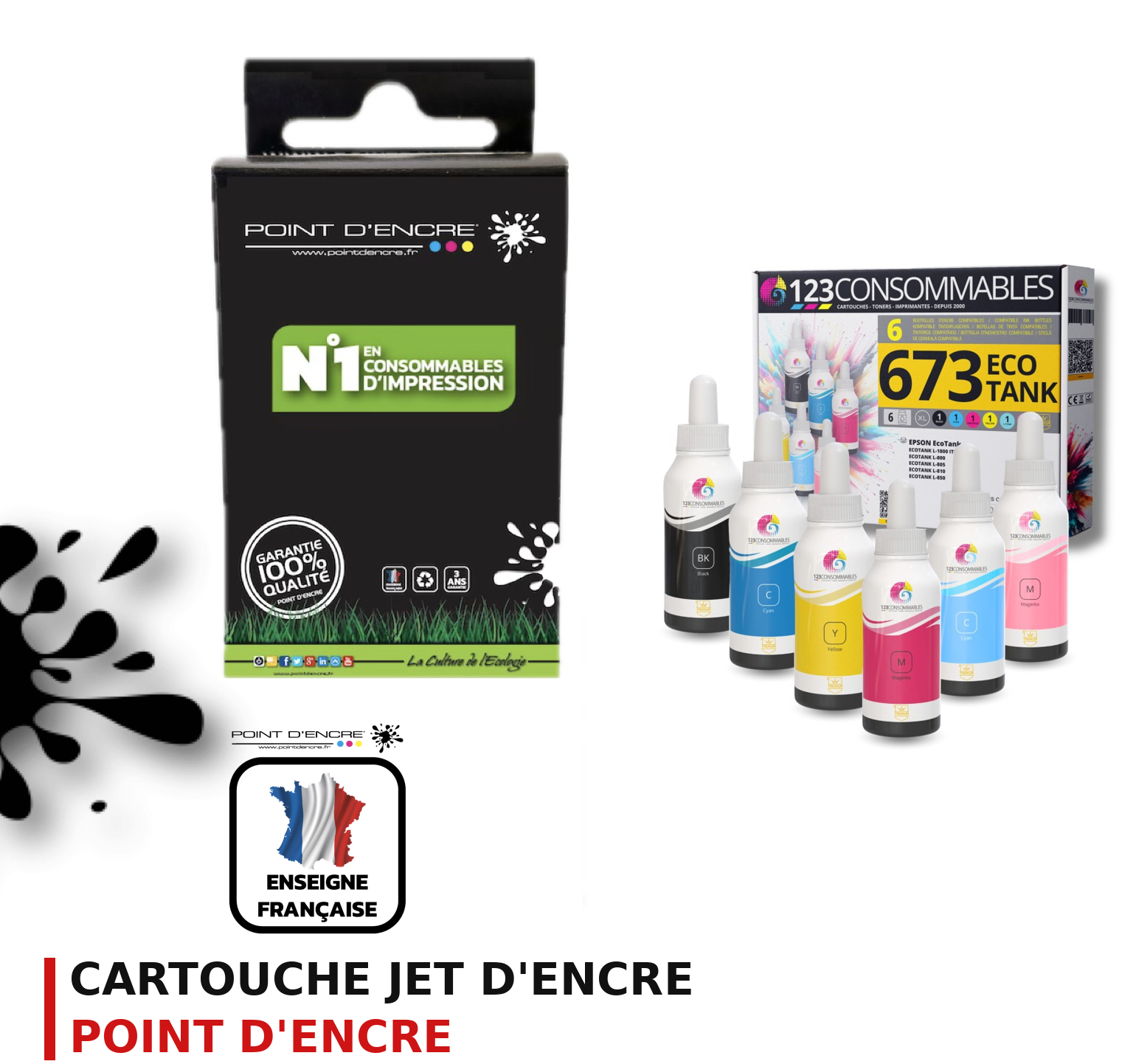 Cartouche d'encre POINT D'ENCRE Epson 673 — PACK