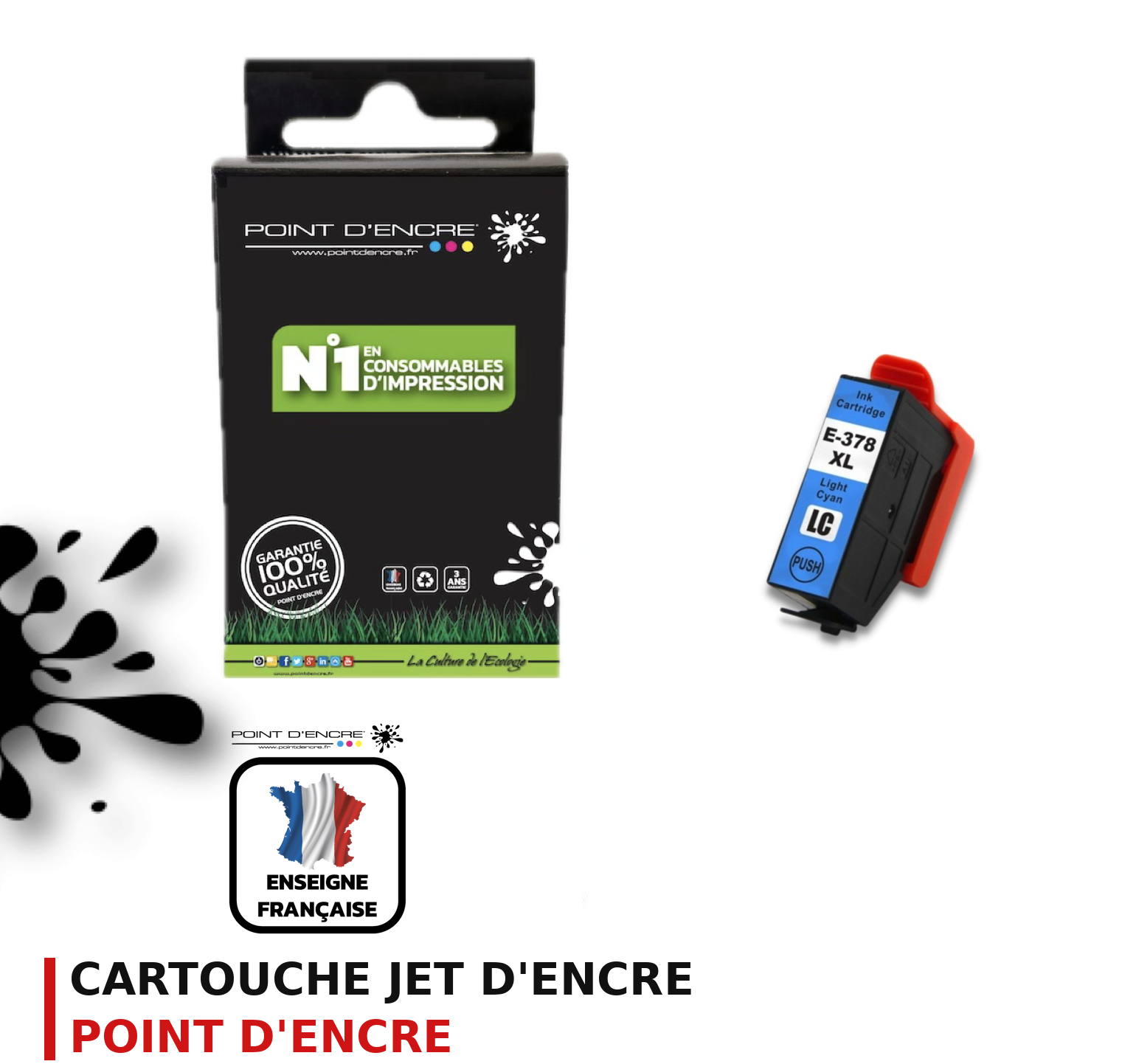 Cartouche d'encre POINT D'ENCRE Epson 378XL — CYAN