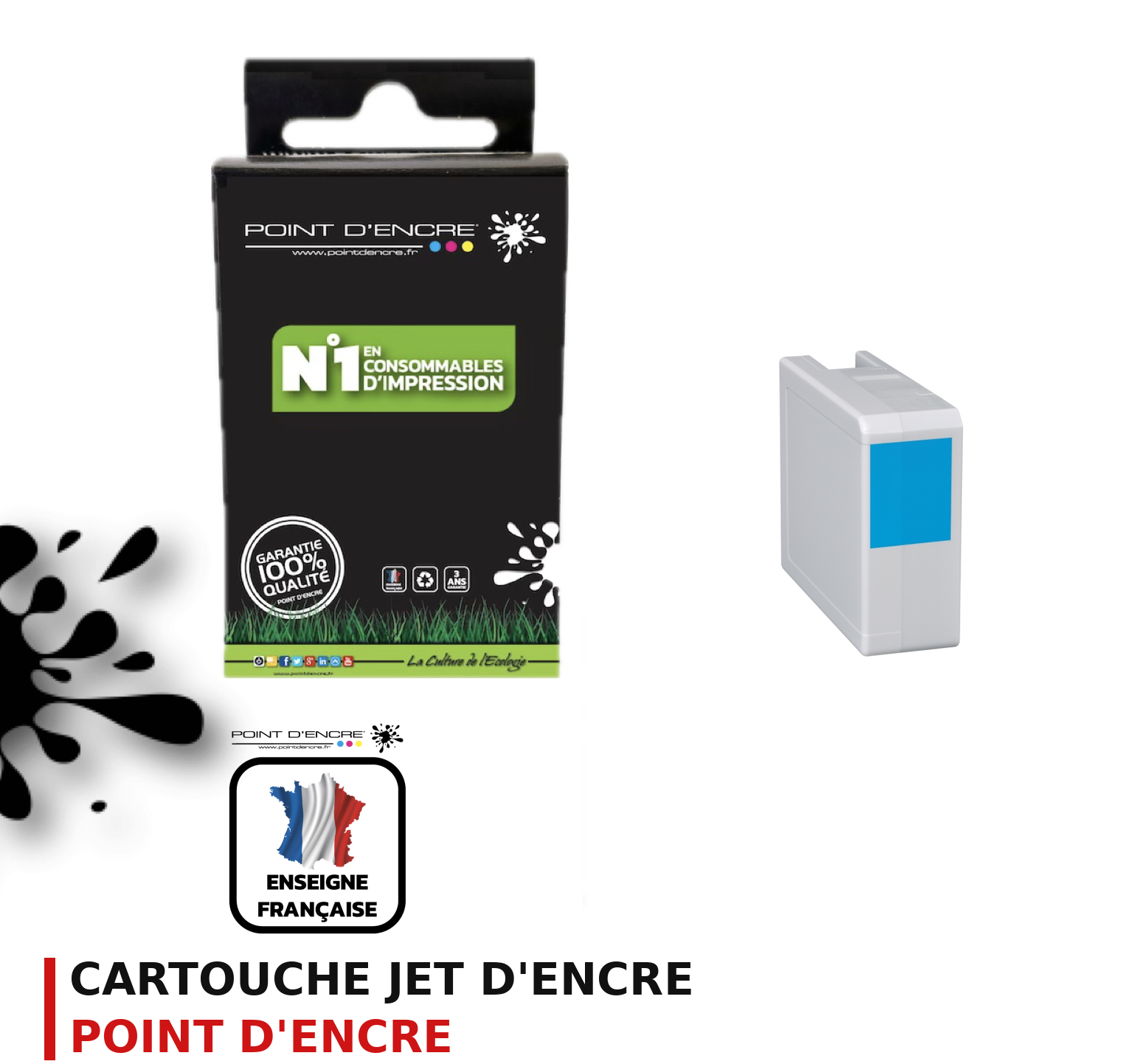 Cartouche d'encre POINT D'ENCRE Epson SJIC36P — CYAN