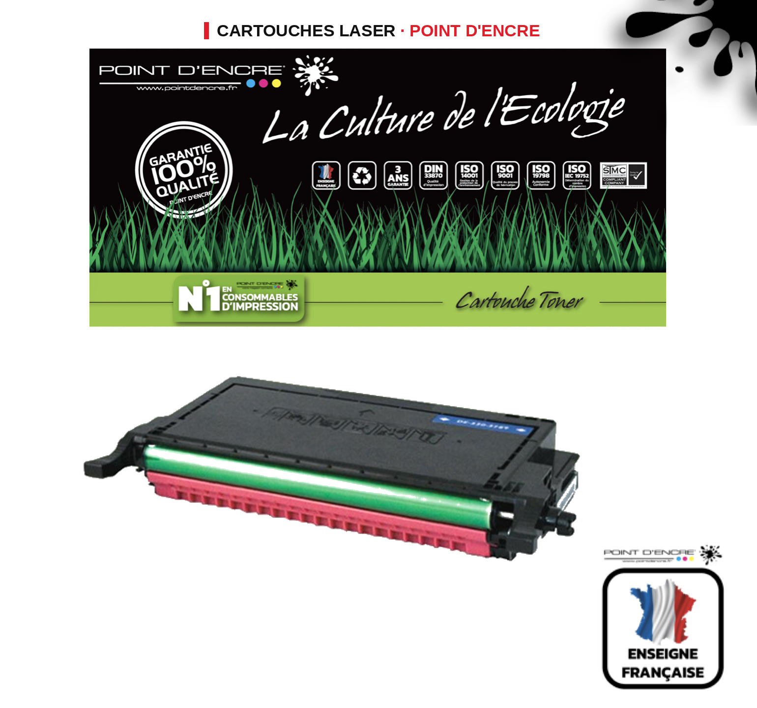 Cartouche laser POINT D'ENCRE Dell 2145 — MAGENTA