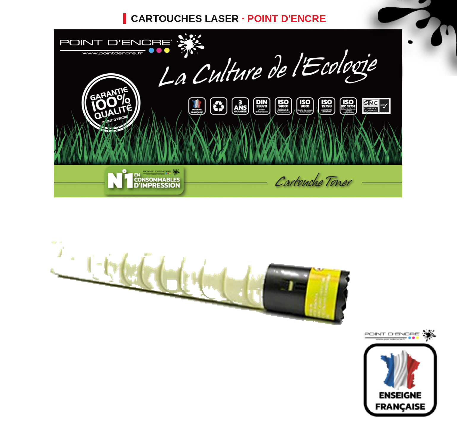 Cartouche laser POINT D'ENCRE Konica Minolta TN324 — JAUNE