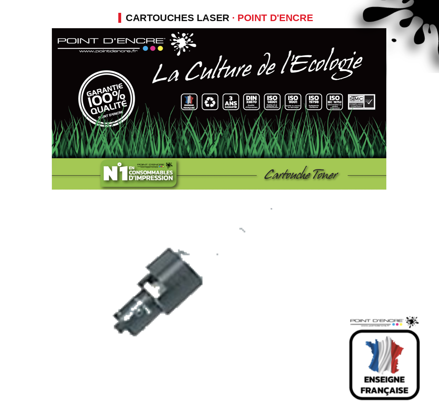 Cartouche laser POINT D'ENCRE Ricoh C4000 — NOIR