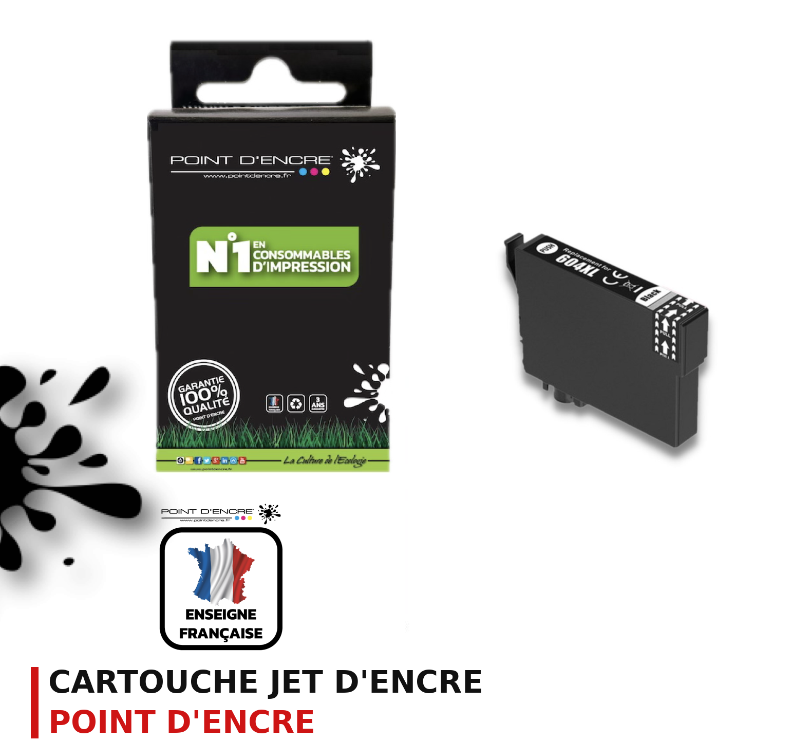 Cartouche d'encre POINT D'ENCRE Epson 604 — NOIR