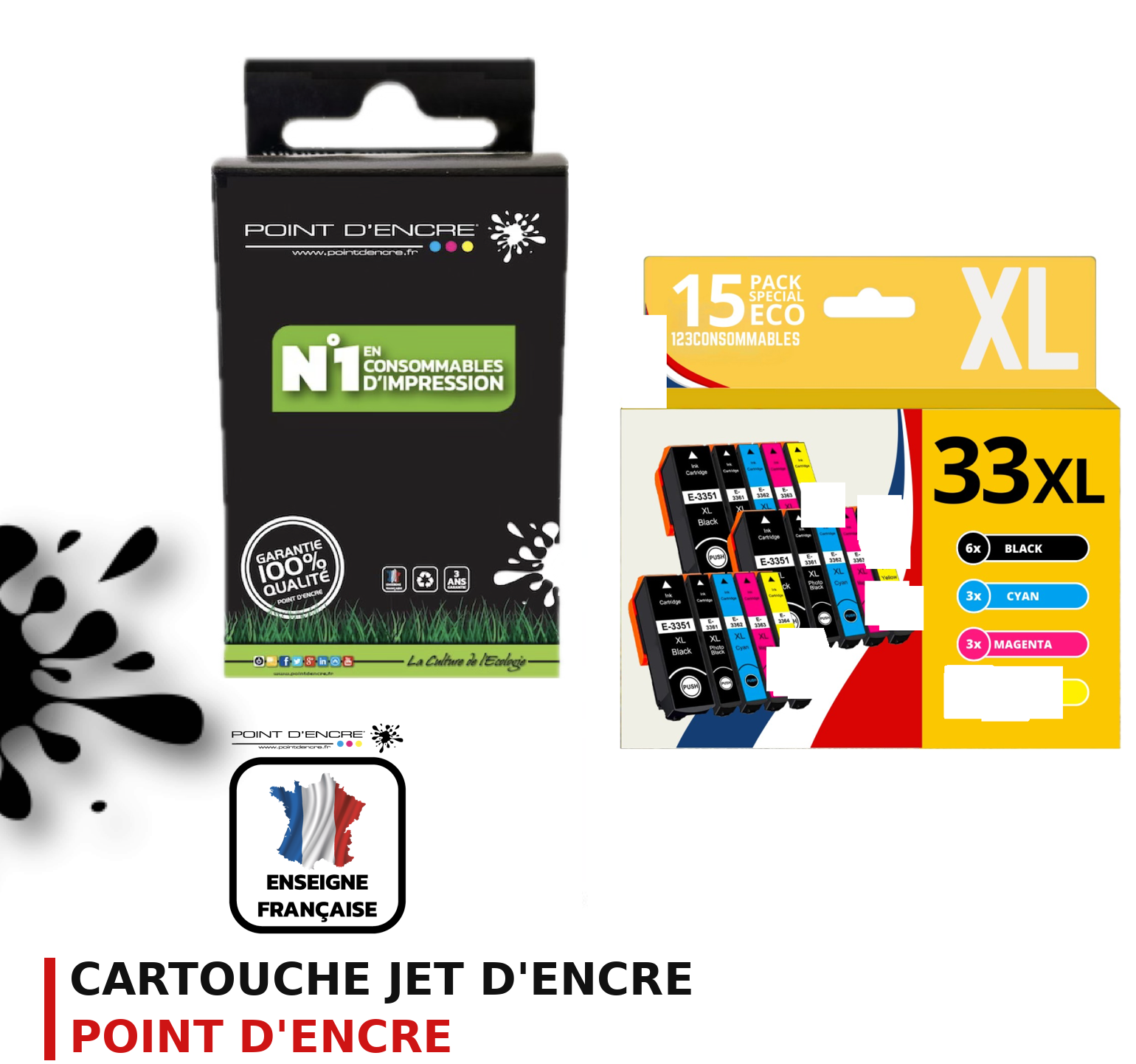 Cartouche d'encre POINT D'ENCRE Epson 33XL — PACK