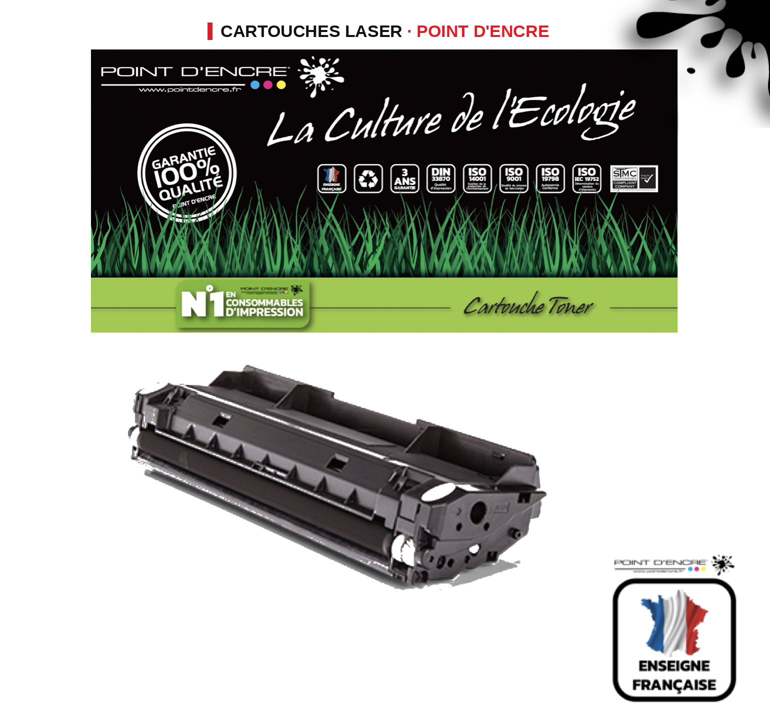 Cartouche laser POINT D'ENCRE Samsung 116S — NOIR