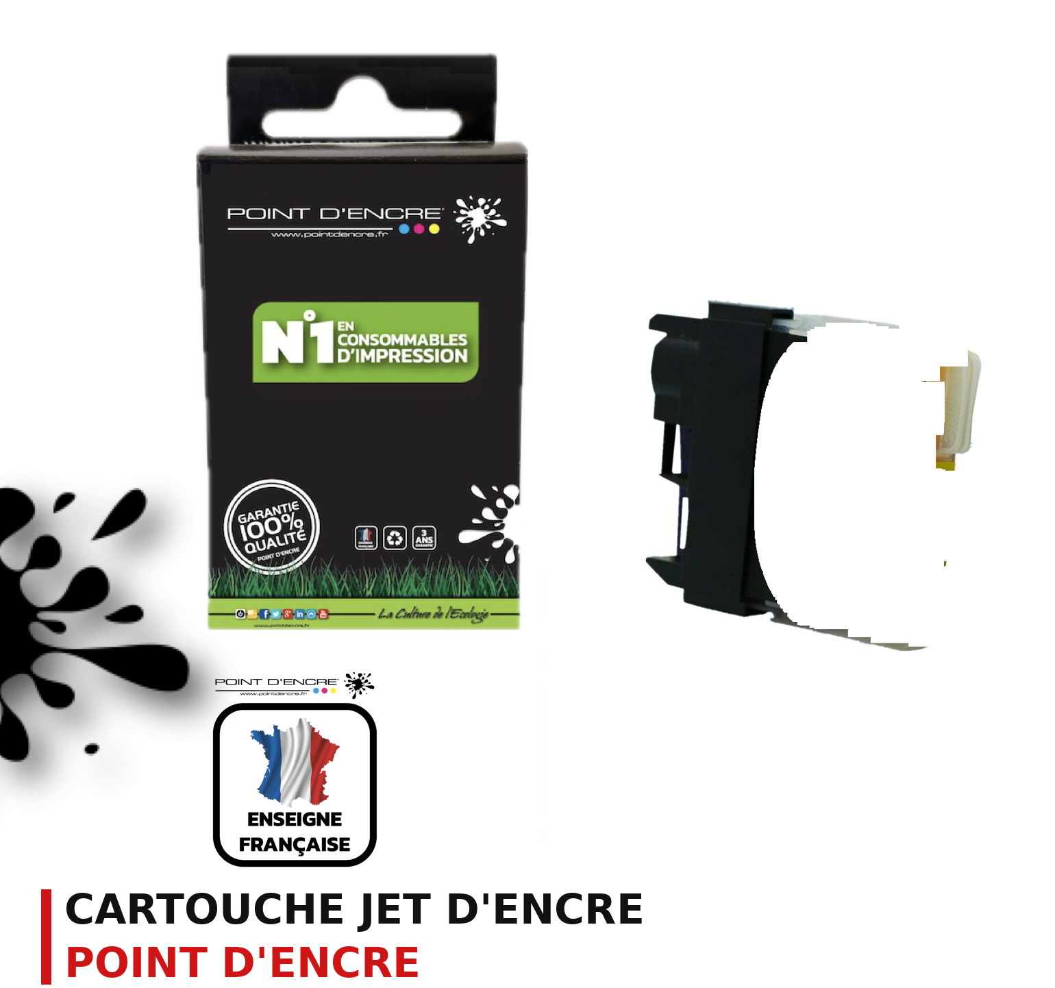 Cartouche d'encre POINT D'ENCRE Brother LC1100 — JAUNE
