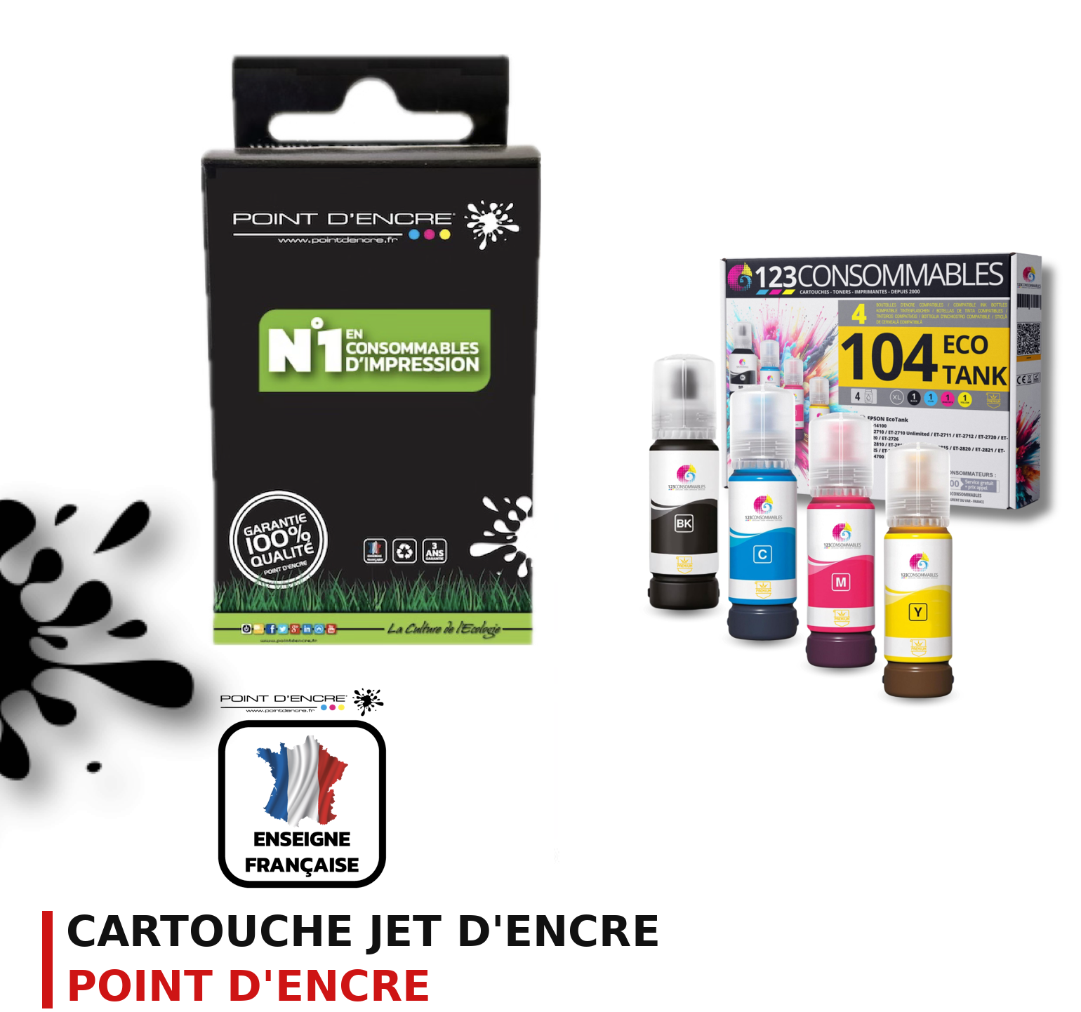 Cartouche d'encre POINT D'ENCRE Epson 104 — PACK