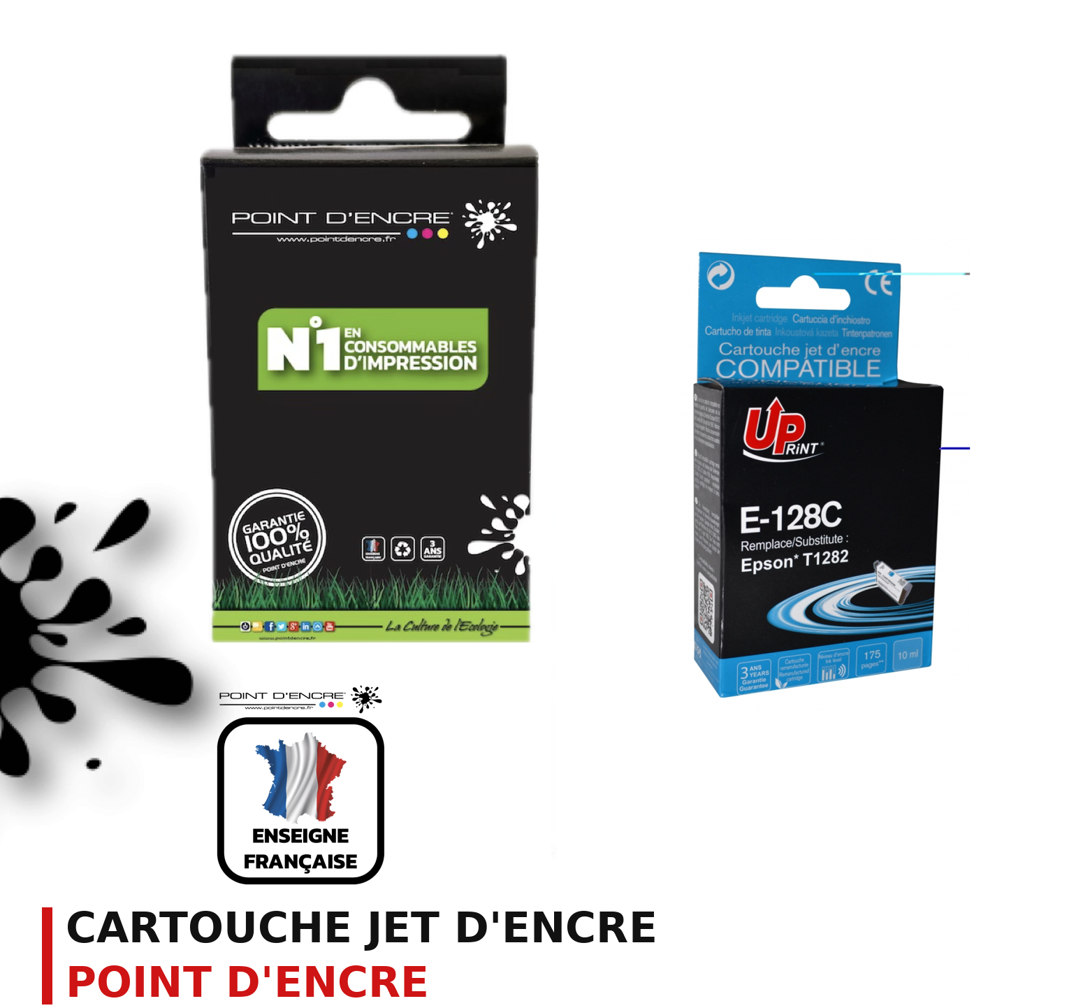 Cartouche d'encre POINT D'ENCRE Epson T128 — CYAN