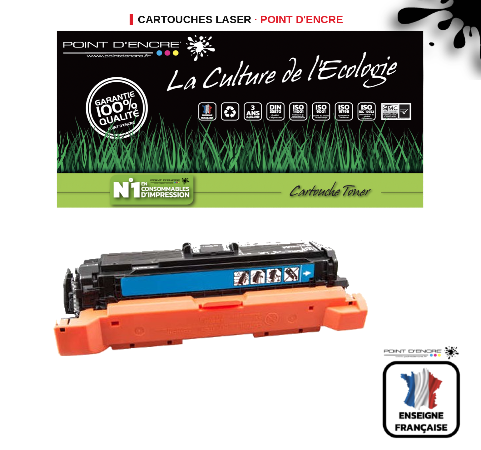 Cartouche laser POINT D'ENCRE Canon 064H — CYAN