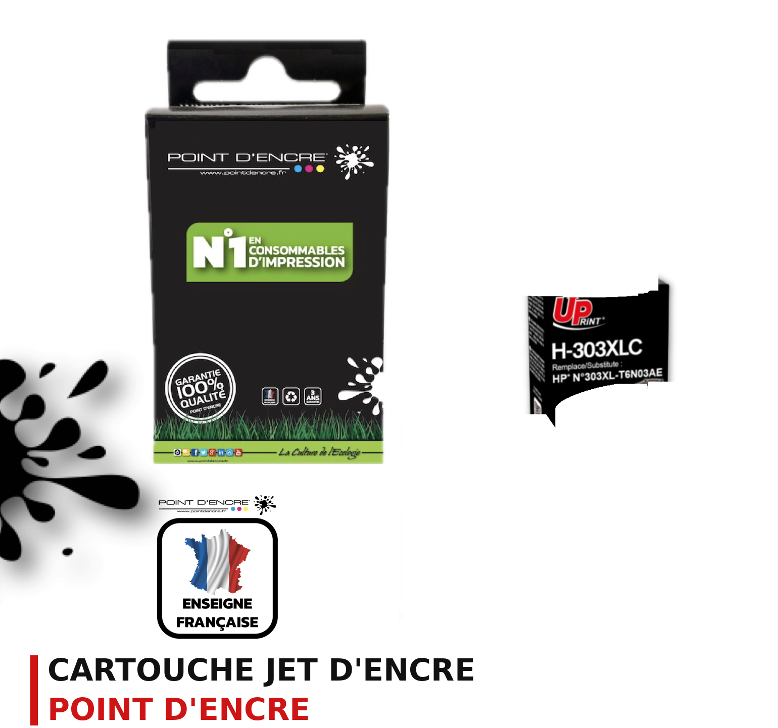 Cartouche d'encre POINT D'ENCRE Hp 303 — COULEUR