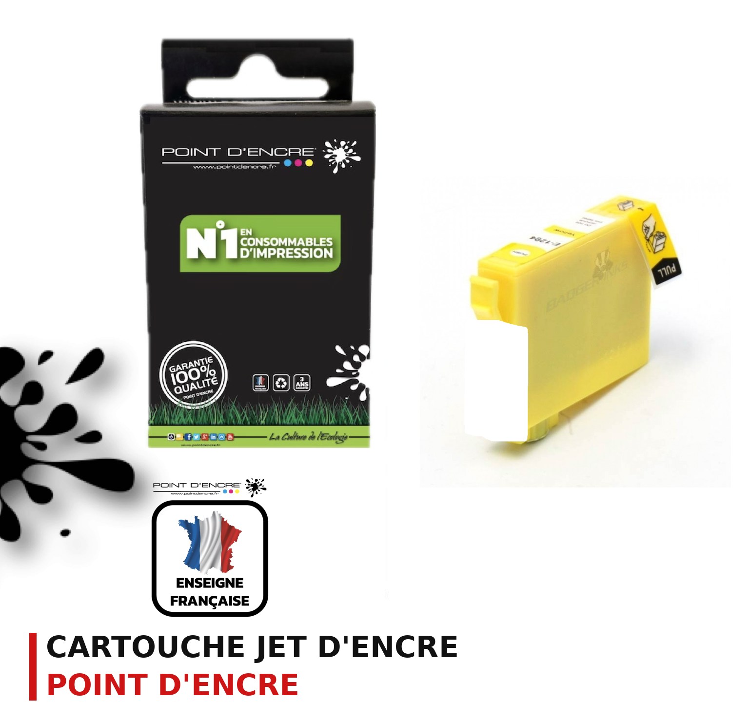 Cartouche d'encre POINT D'ENCRE Epson T1294 — JAUNE
