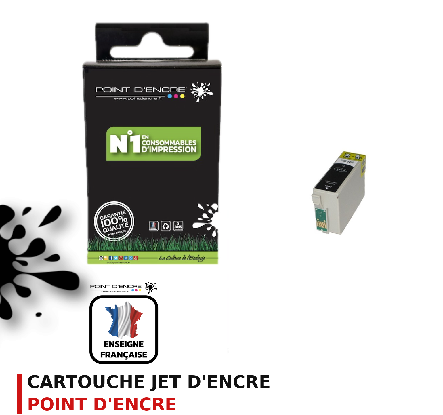 Cartouche d'encre POINT D'ENCRE Epson T1001 — NOIR
