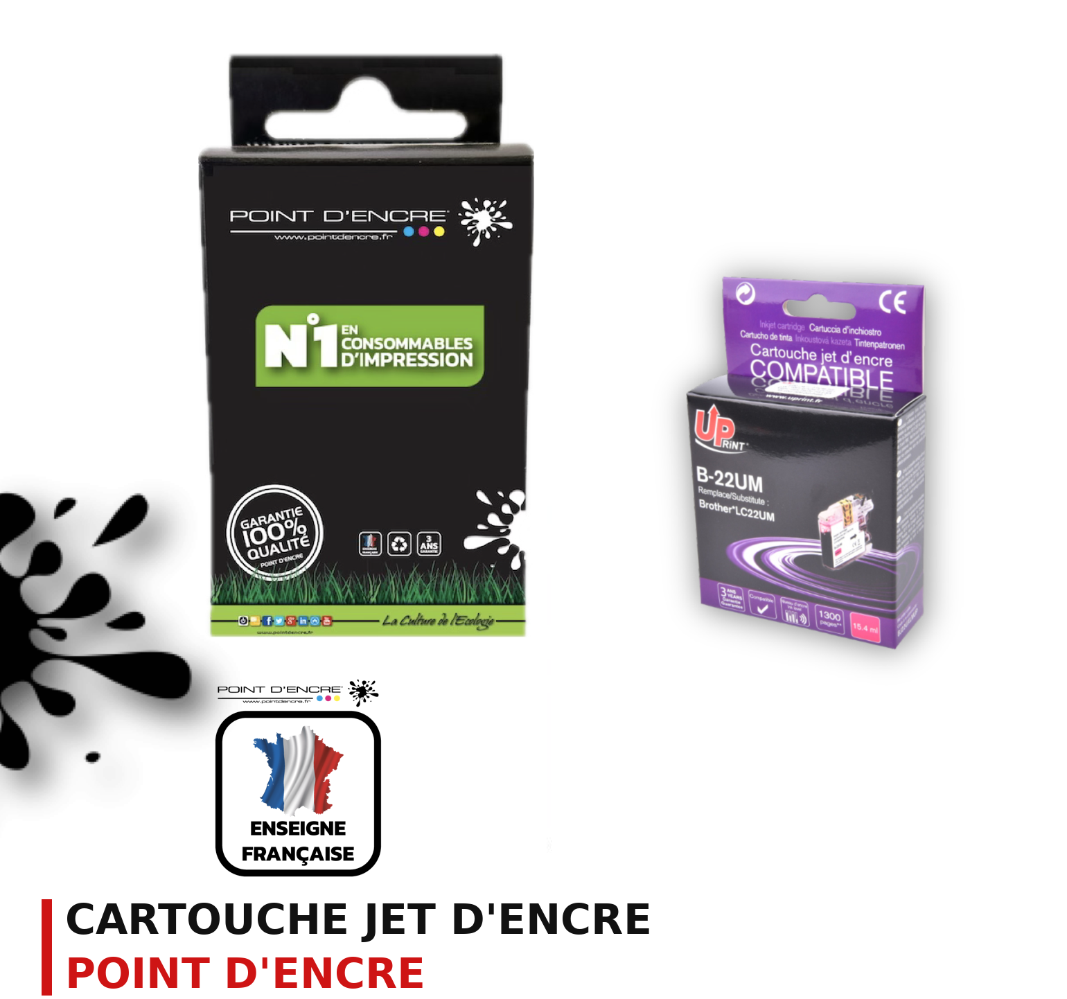 Cartouche d'encre POINT D'ENCRE Brother 22UM — MAGENTA