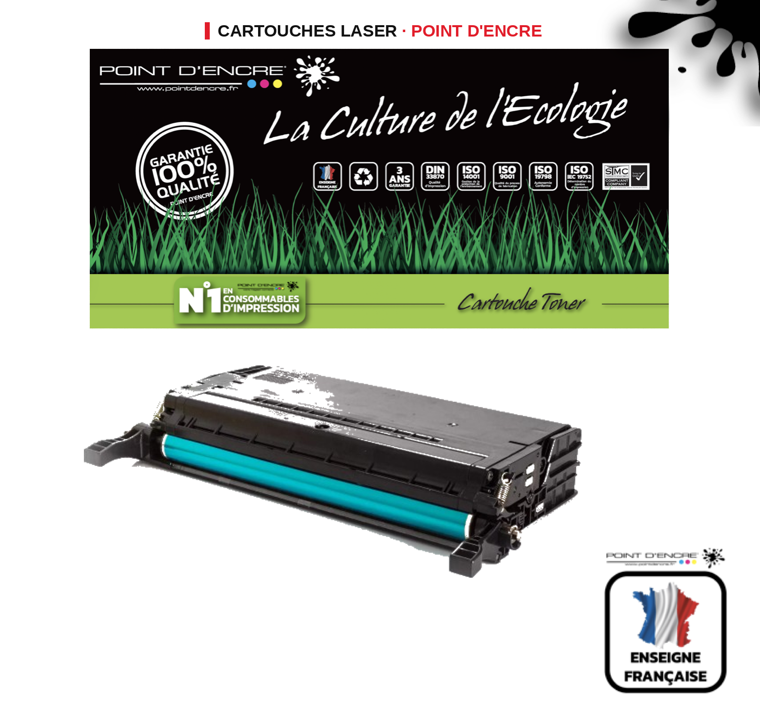 Cartouche laser POINT D'ENCRE Samsung K5082L — NOIR