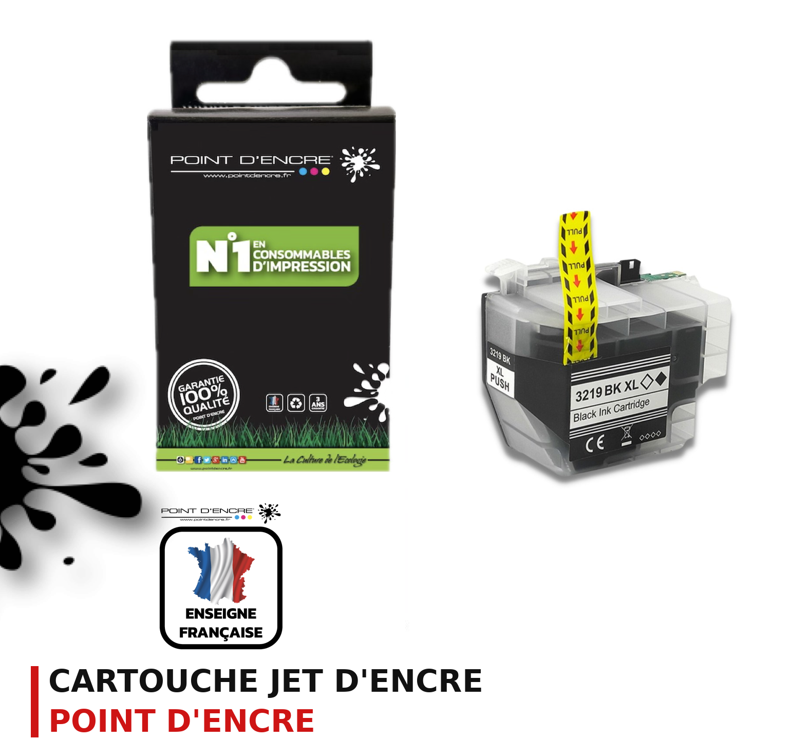 Cartouche d'encre POINT D'ENCRE Brother LC3219 — NOIR