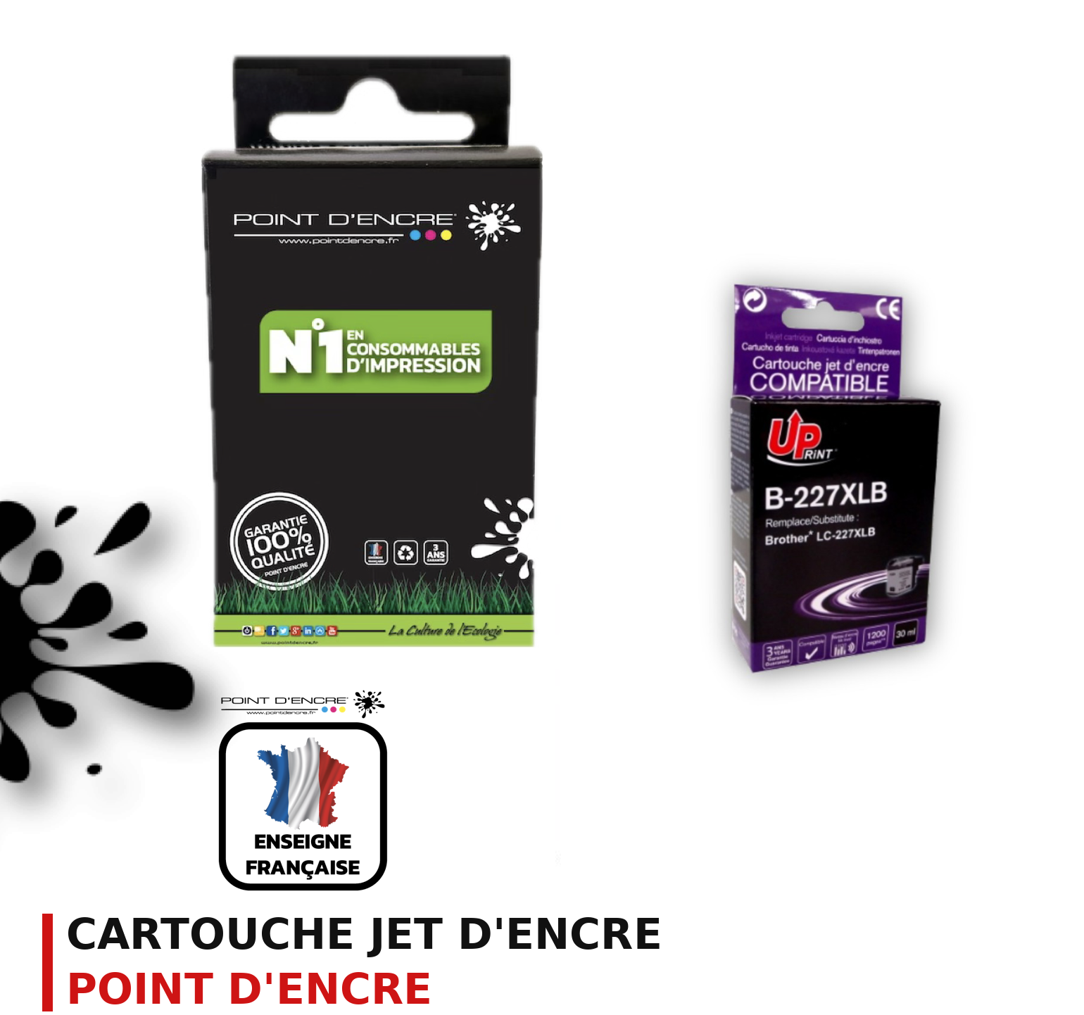 Cartouche d'encre POINT D'ENCRE Brother LC227XLBK — NOIR