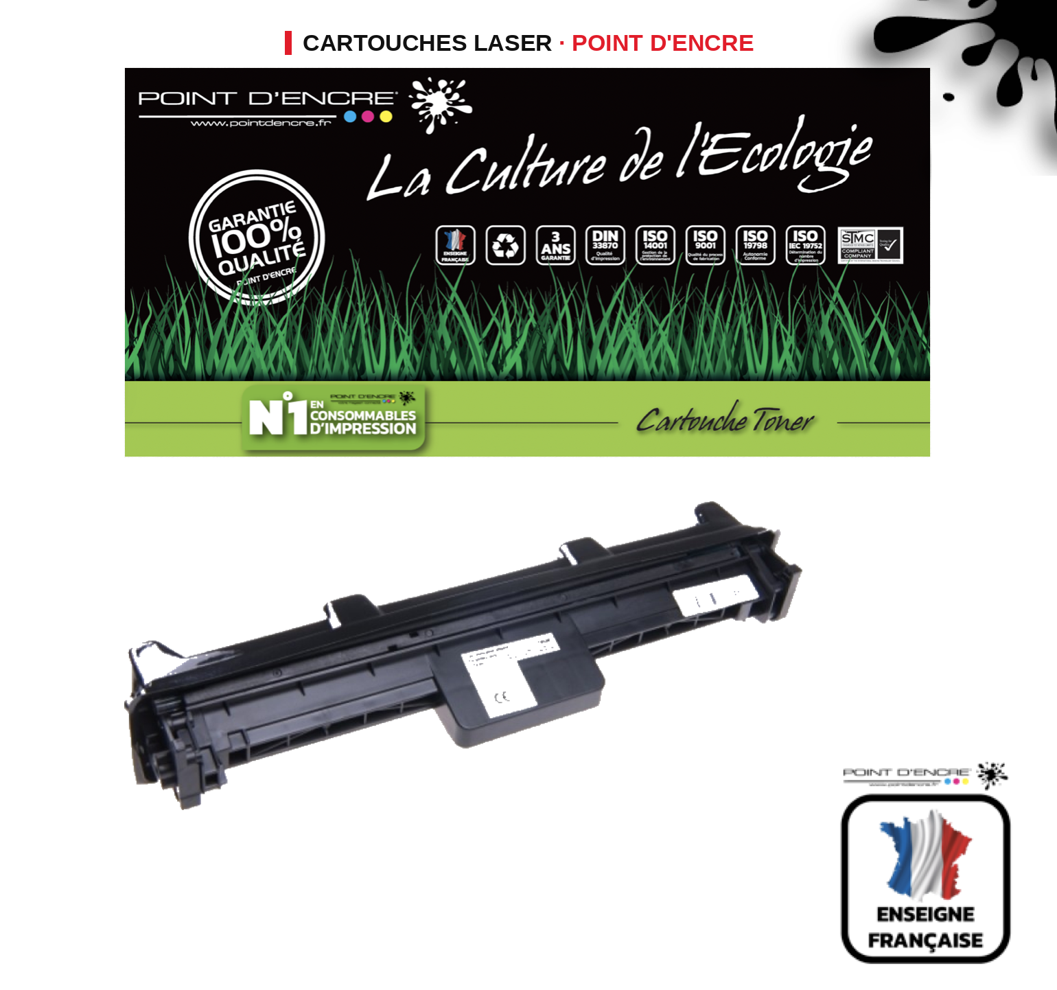 Tambour POINT D'ENCRE Hp 32A — NOIR