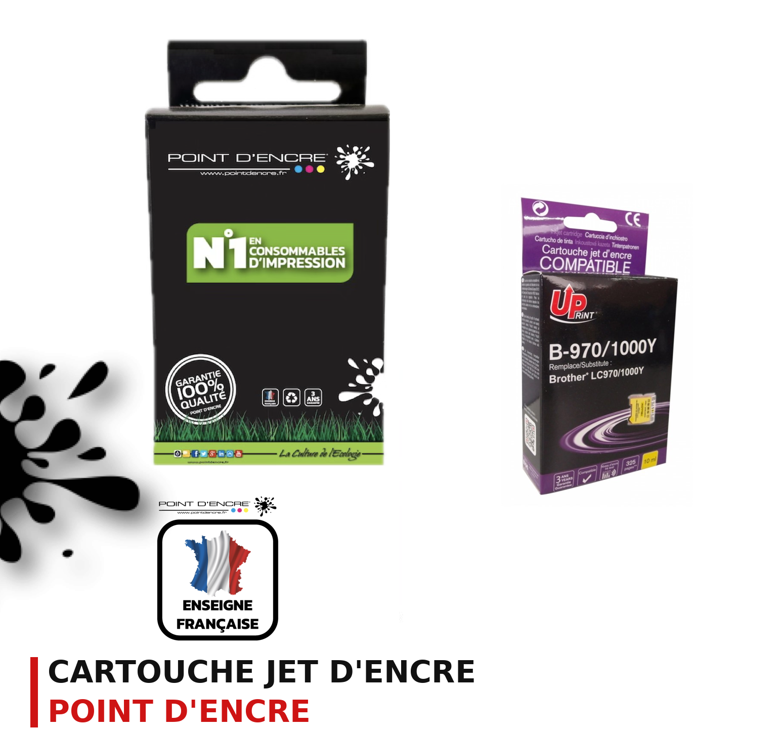 Cartouche d'encre POINT D'ENCRE Brother 970Y — JAUNE