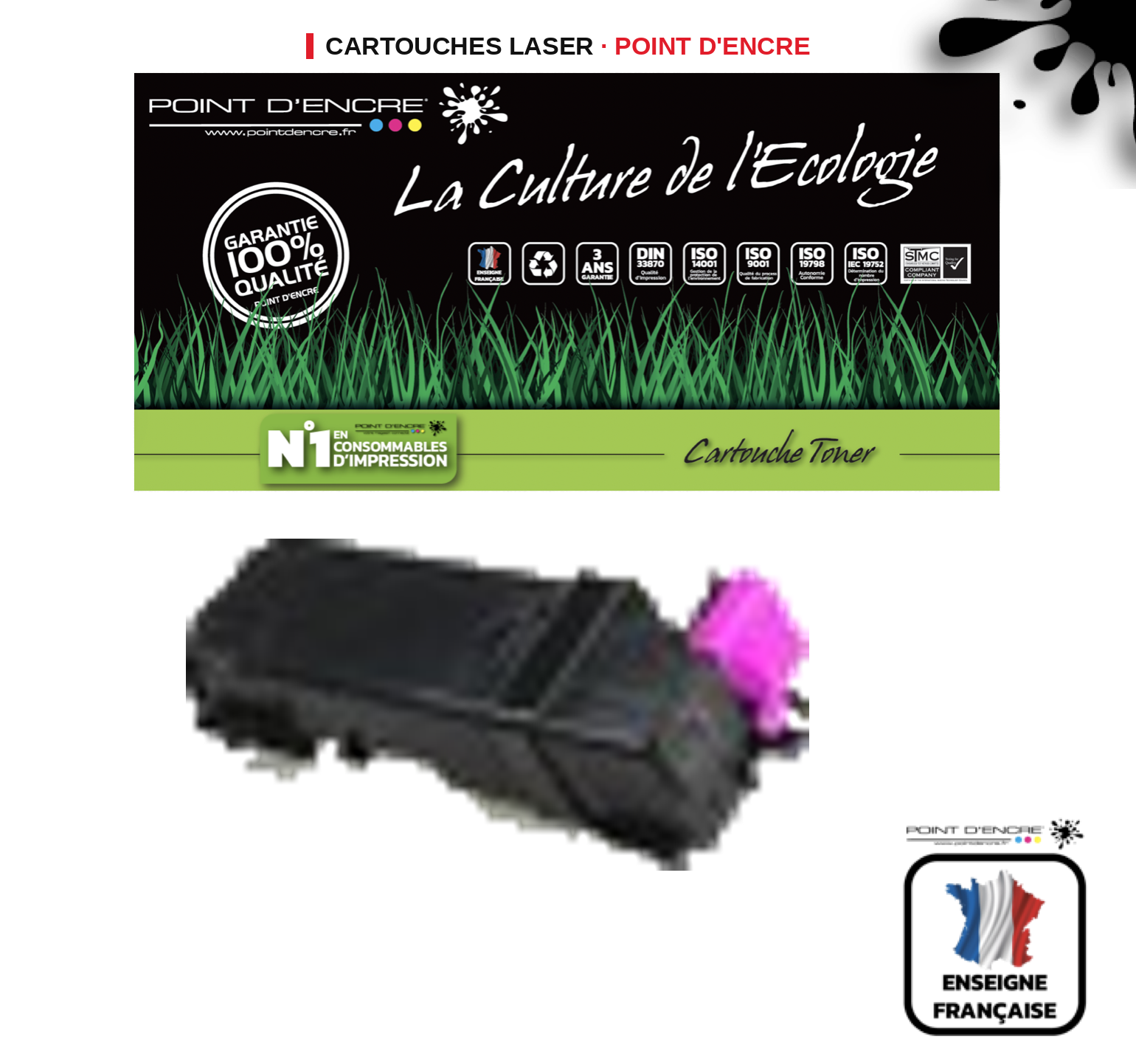Cartouche laser POINT D'ENCRE Xerox 106R01453 — MAGENTA