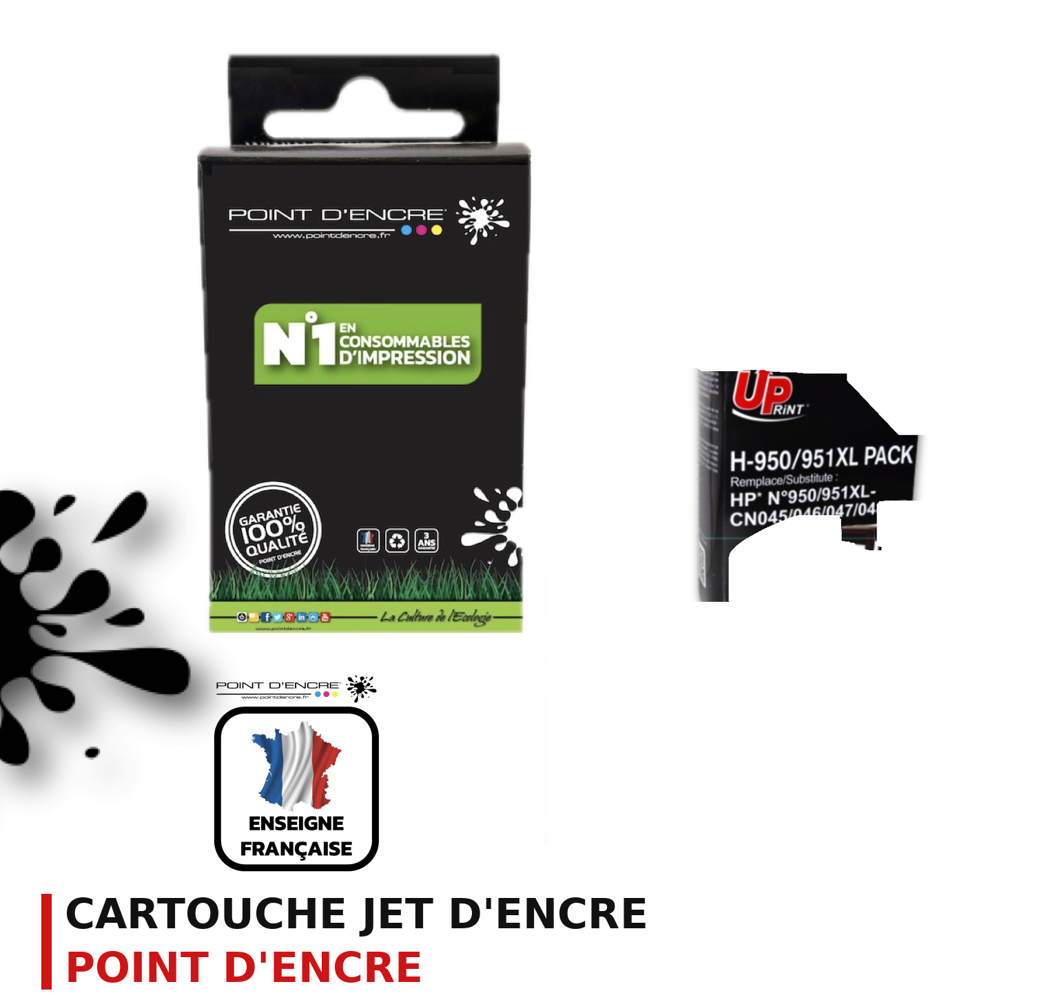 Cartouche d'encre POINT D'ENCRE Hp 950XL — PACK
