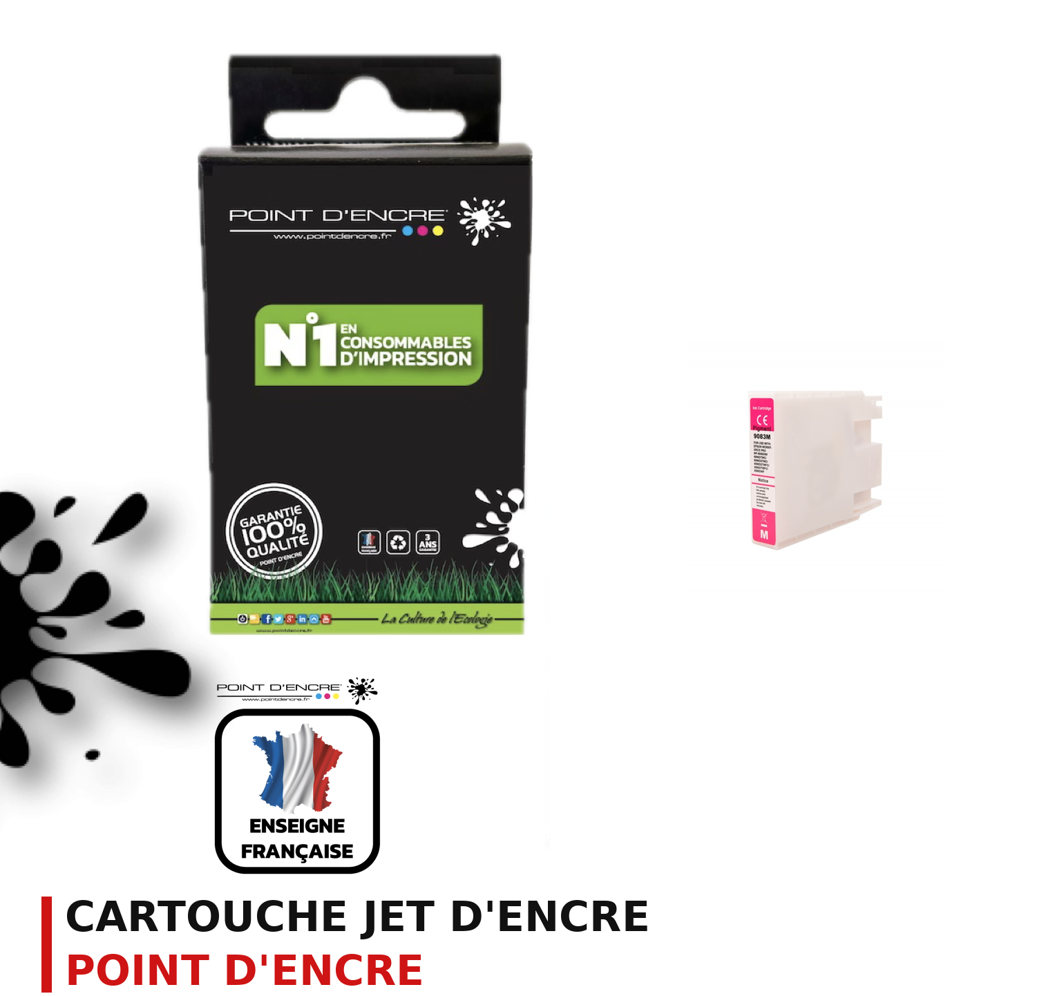 Cartouche d'encre POINT D'ENCRE Epson 9083 — MAGENTA