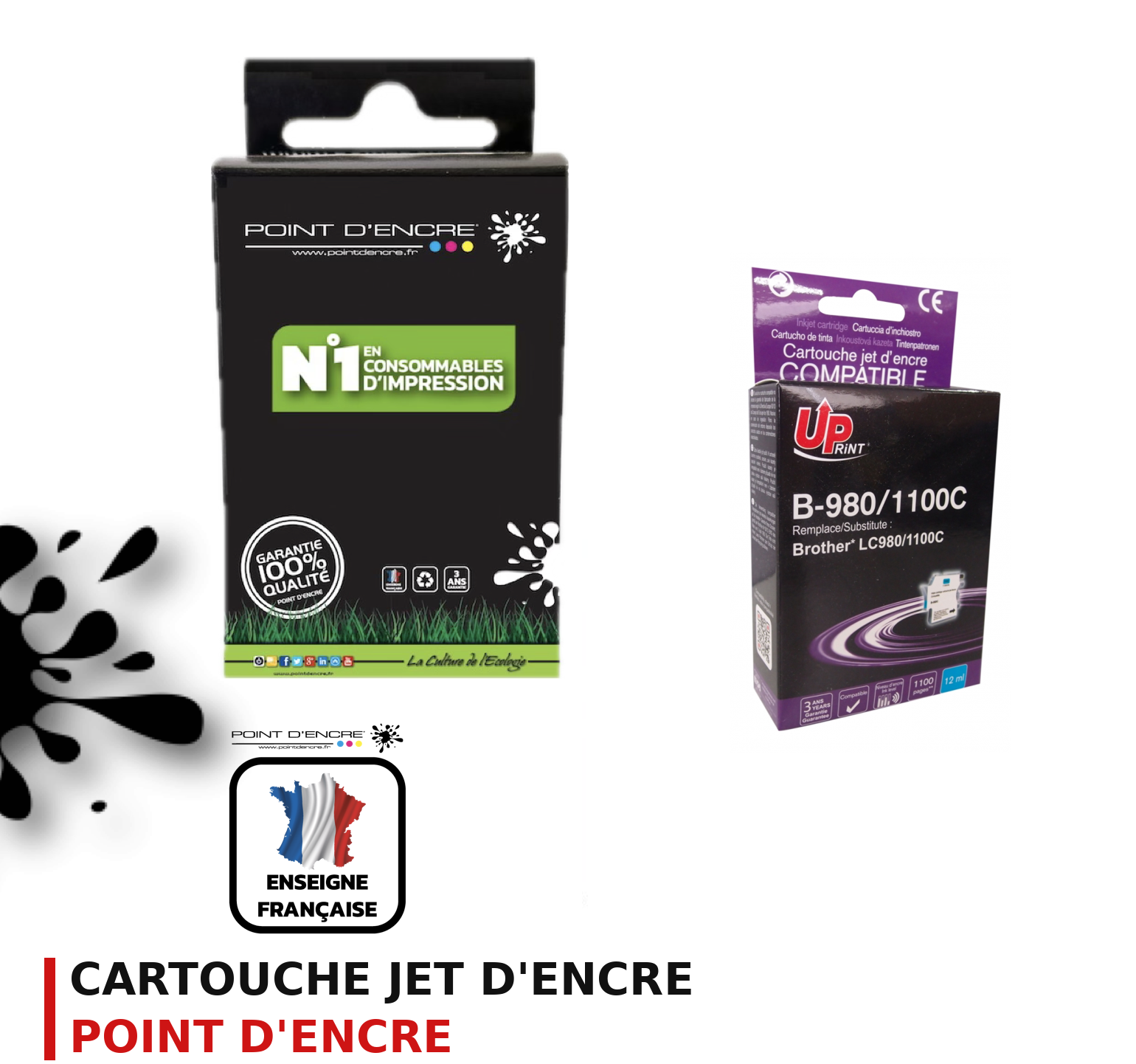 Cartouche d'encre POINT D'ENCRE Brother 980 — CYAN