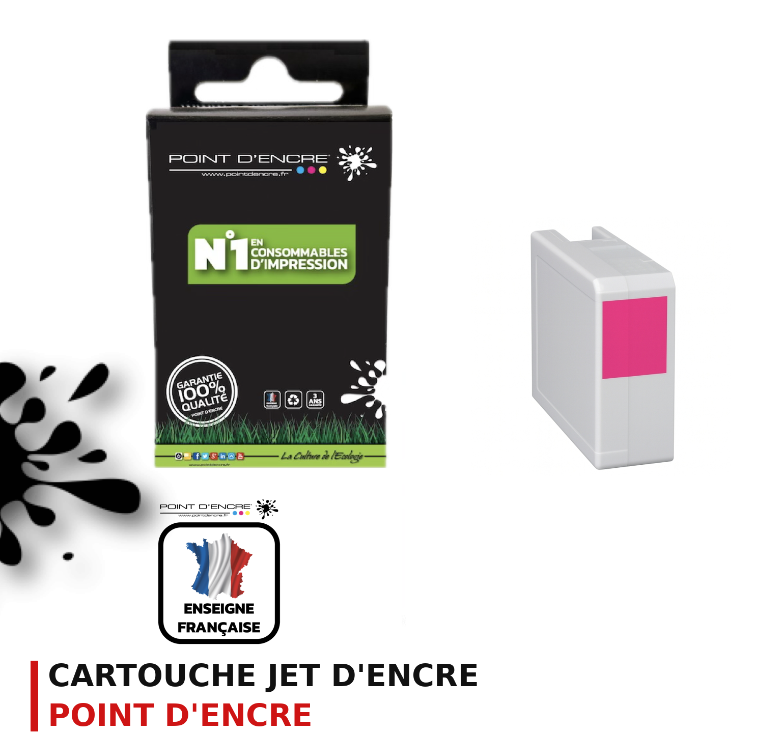 Cartouche d'encre POINT D'ENCRE Epson SJIC36P — MAGENTA